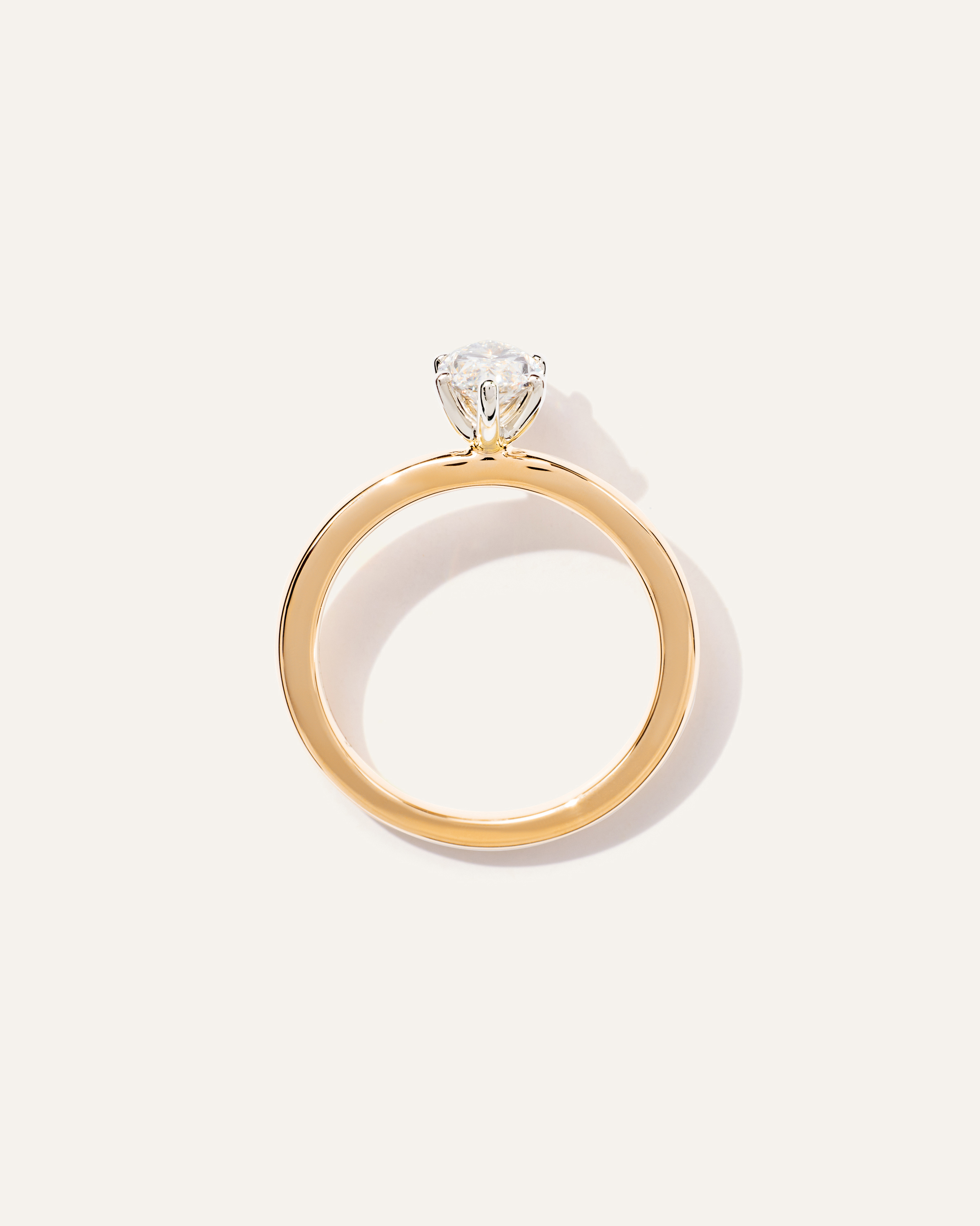 Lab Grown Diamond Marquise Comfort Fit Engagement Ring - 1ct — Image 6