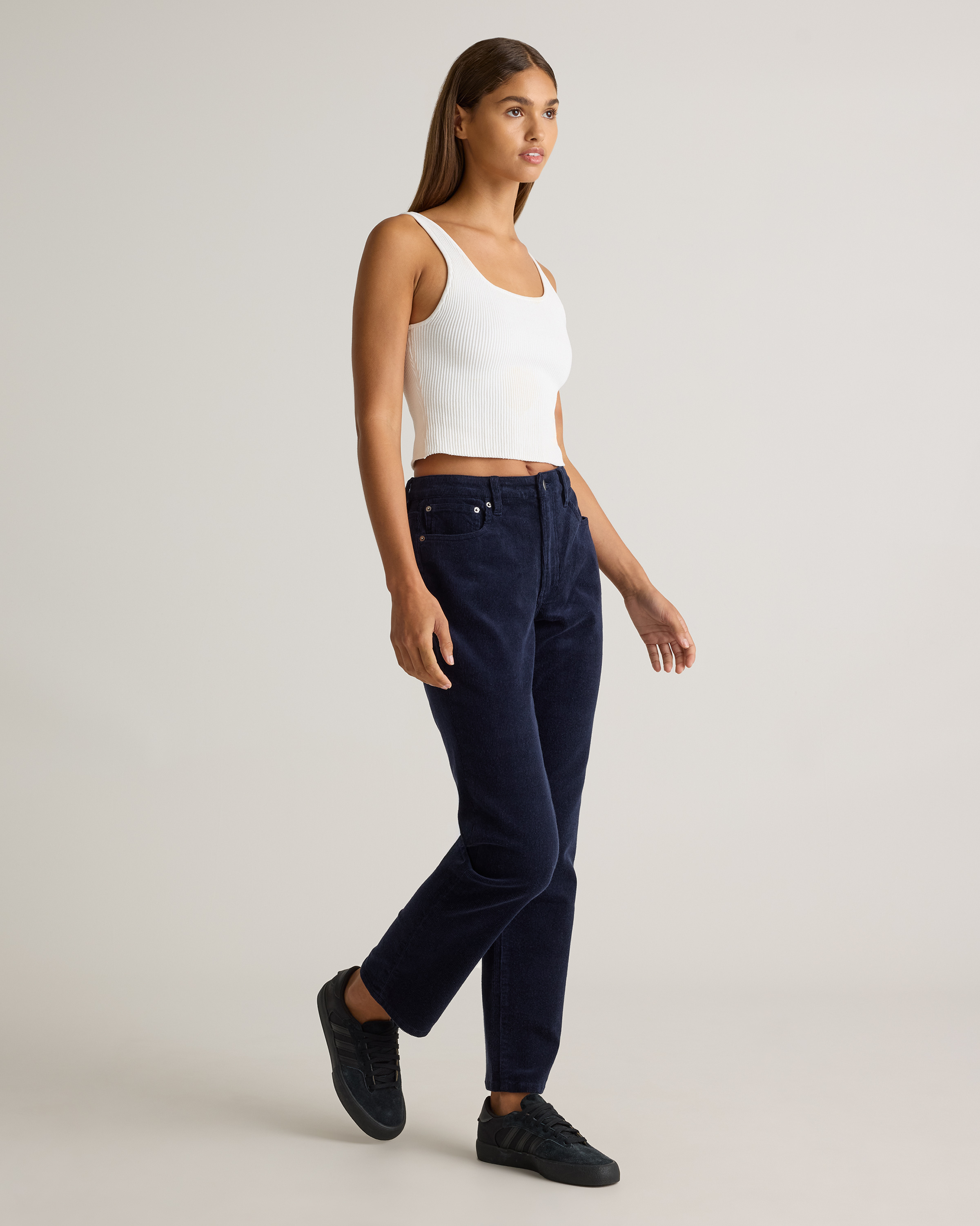 Organic Stretch Corduroy Straight Leg Pants — Image 14