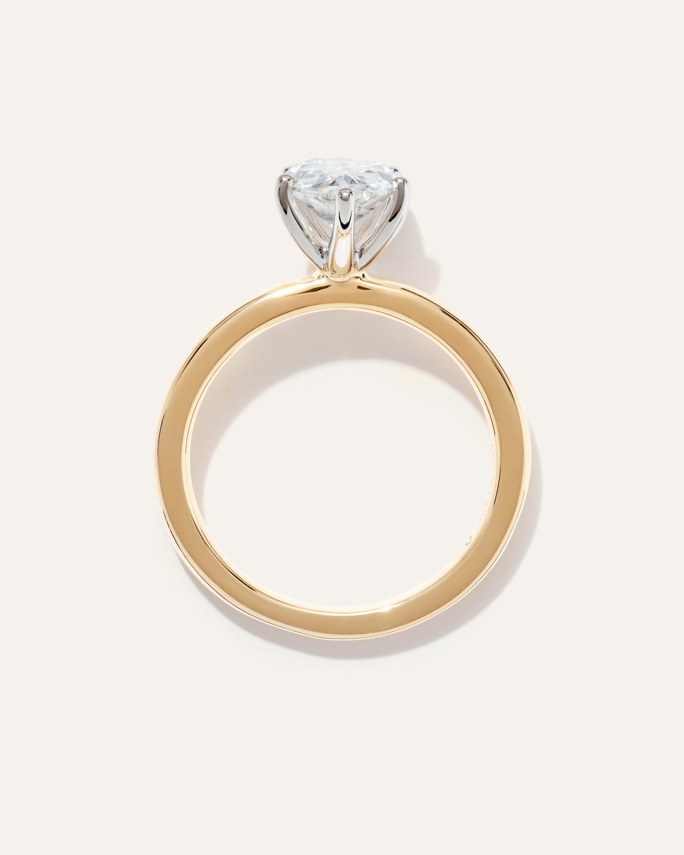 Lab Grown Diamond Pear Comfort Fit Engagement Ring - 2ct — Image 6