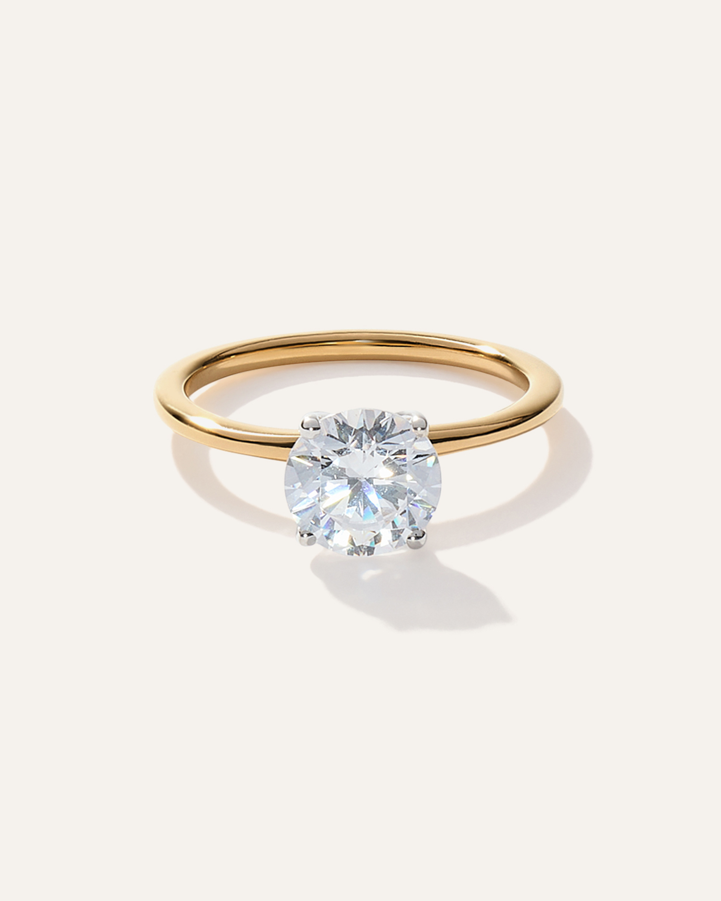 Lab Grown Diamond Round Petite Classic Engagement Ring - 1.50ct — Image 7