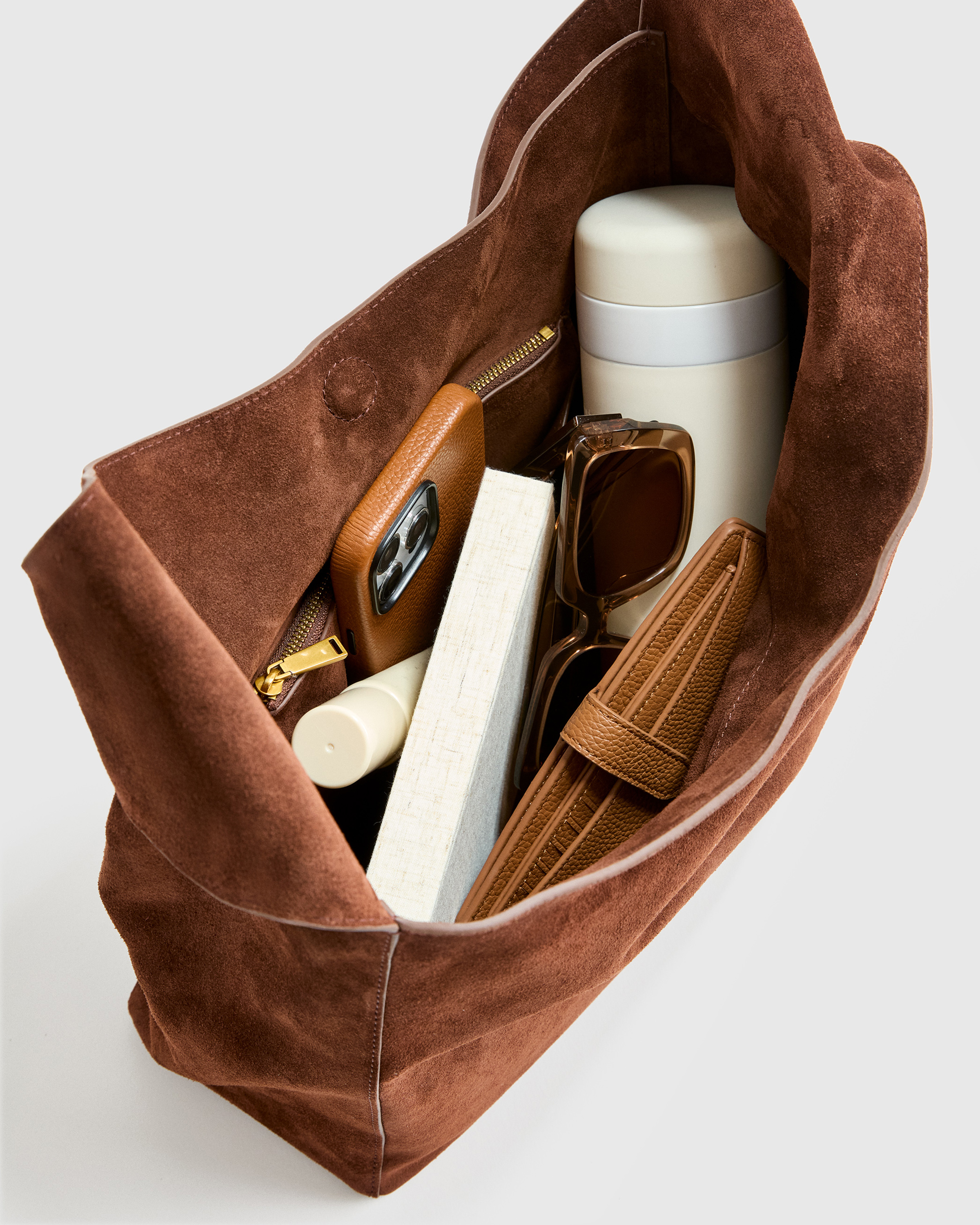 Italian Suede Slouchy Shoulder Bag — Image 3