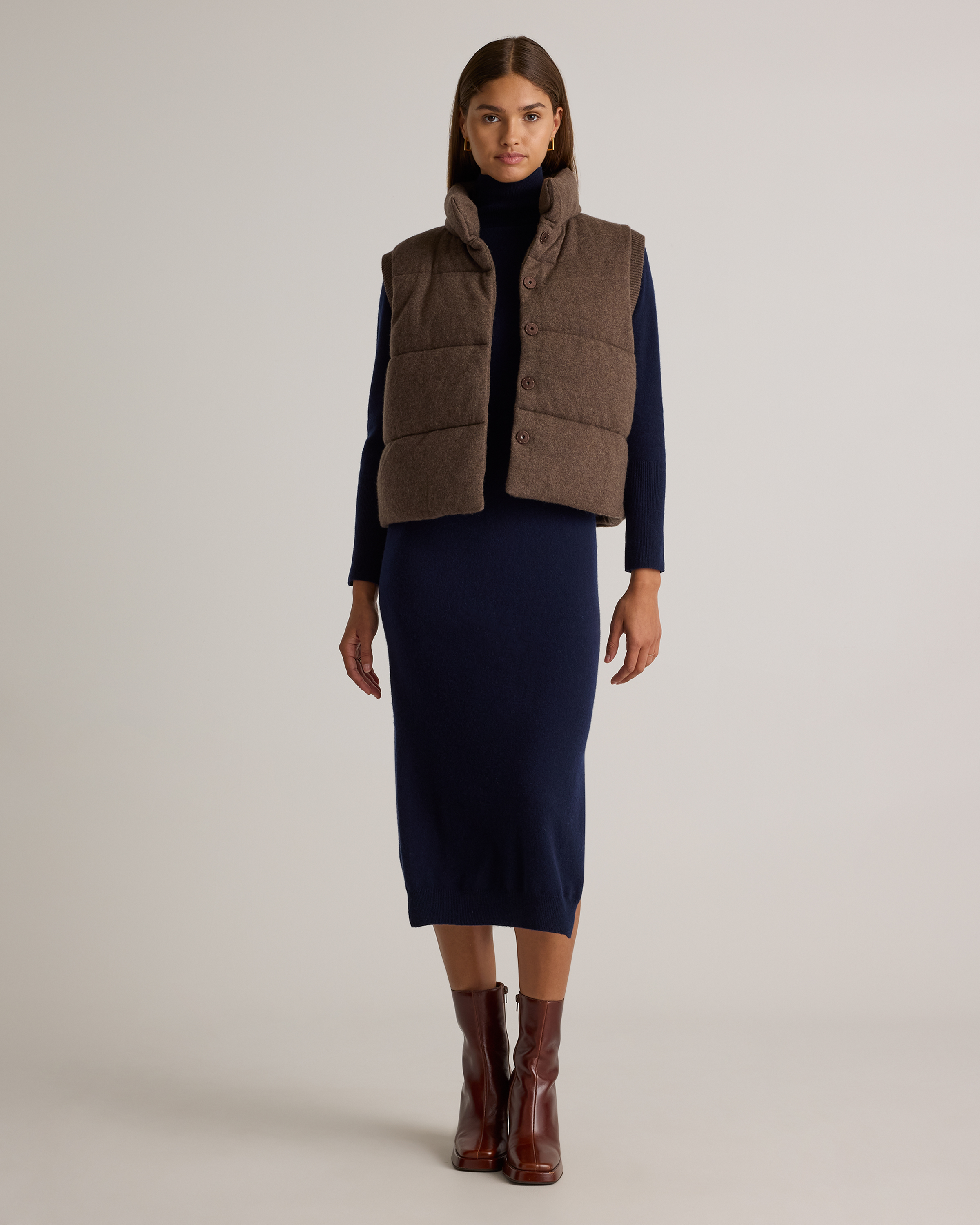 Mongolian Cashmere Puffer Vest — Image 12