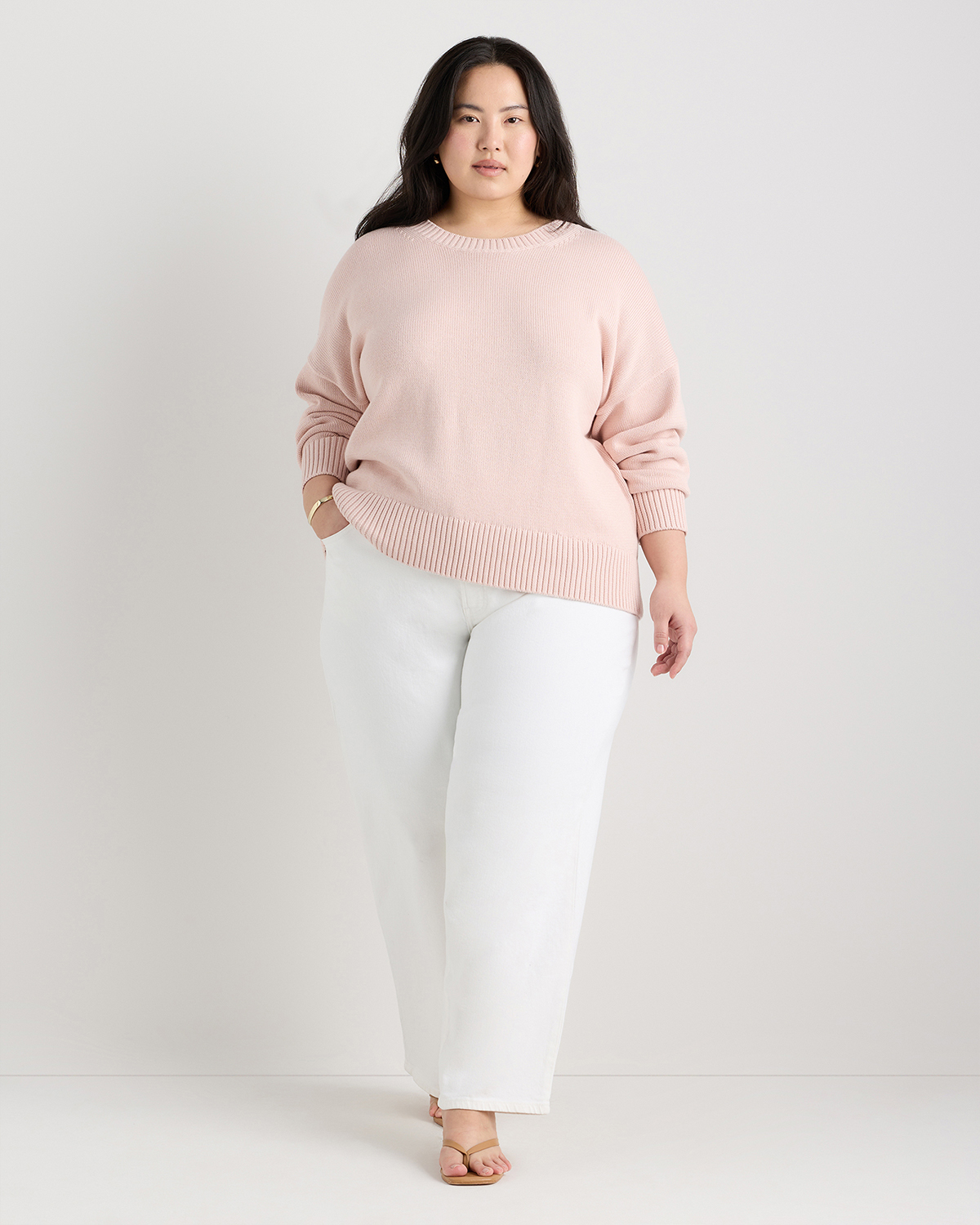100% Organic Cotton Boyfriend Crew Sweater — Image 38