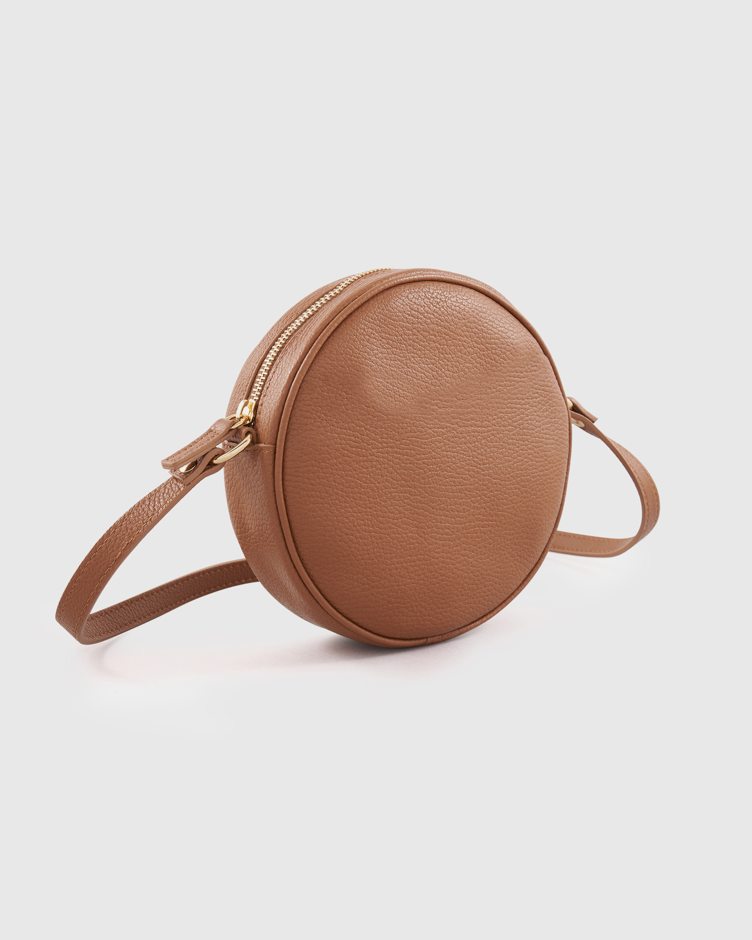 Italian Leather Circle Crossbody Bag — Image 13