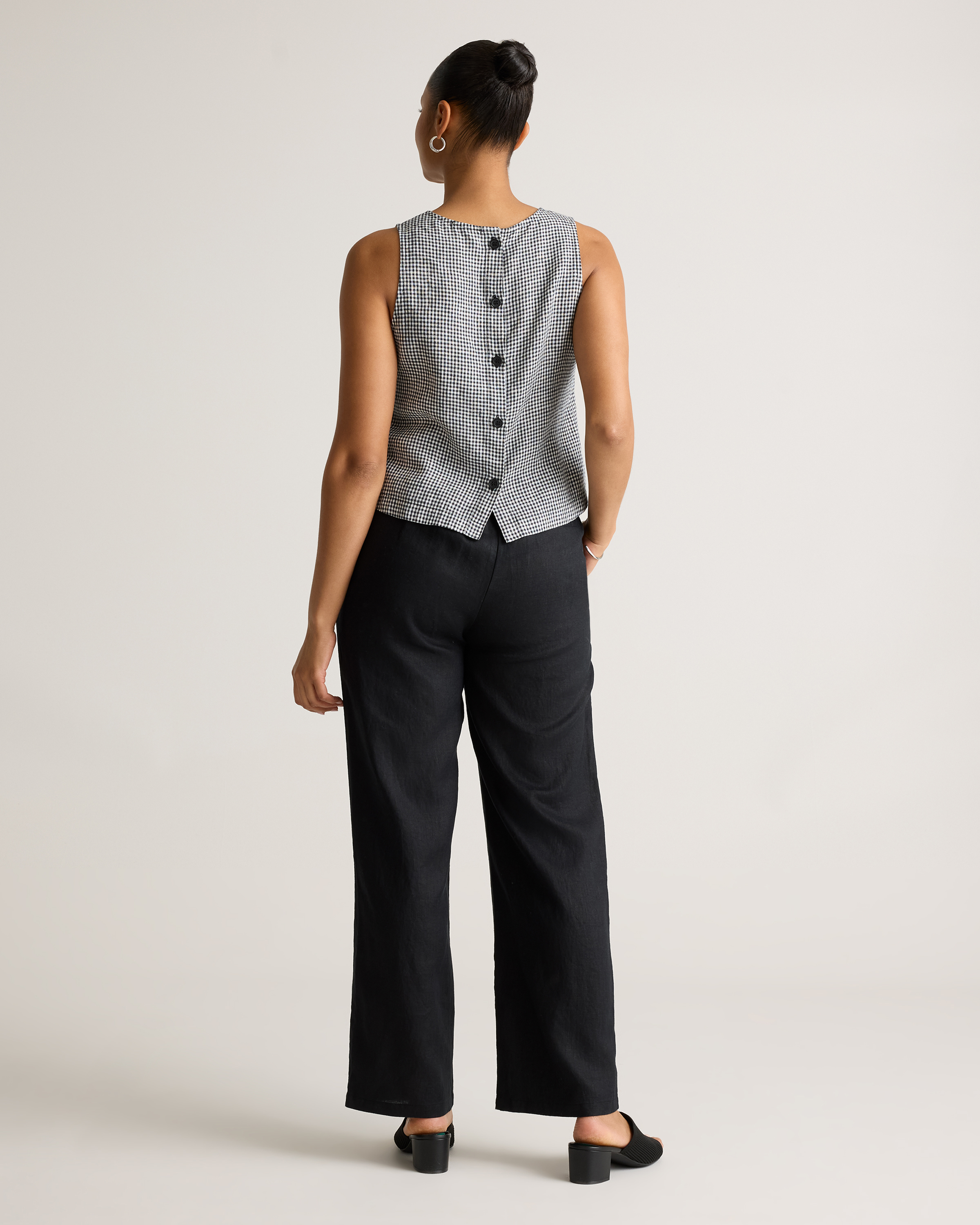100% European Linen Cropped Tank — Image 20