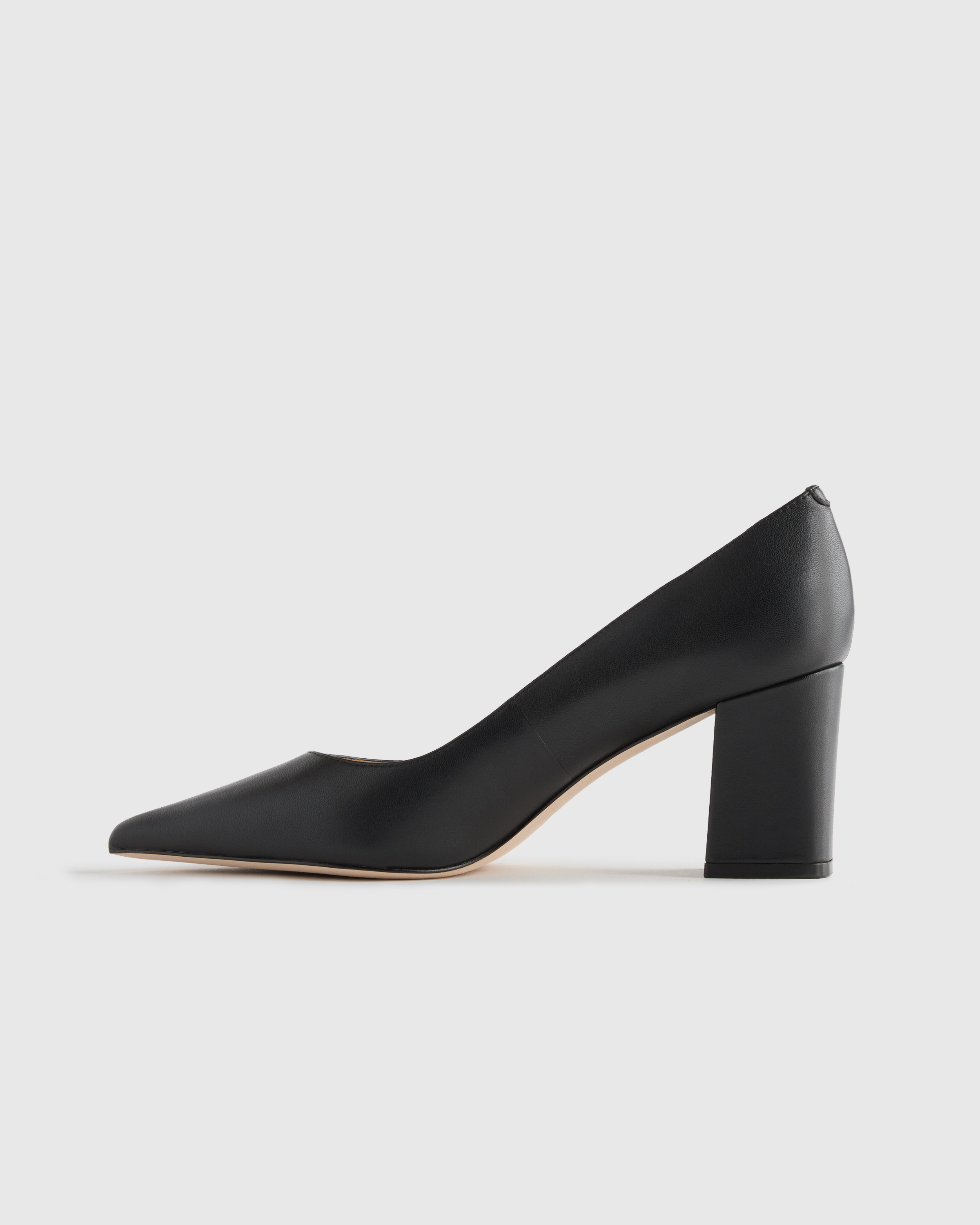 Italian Leather 65mm Block Heel Pump — Image 15