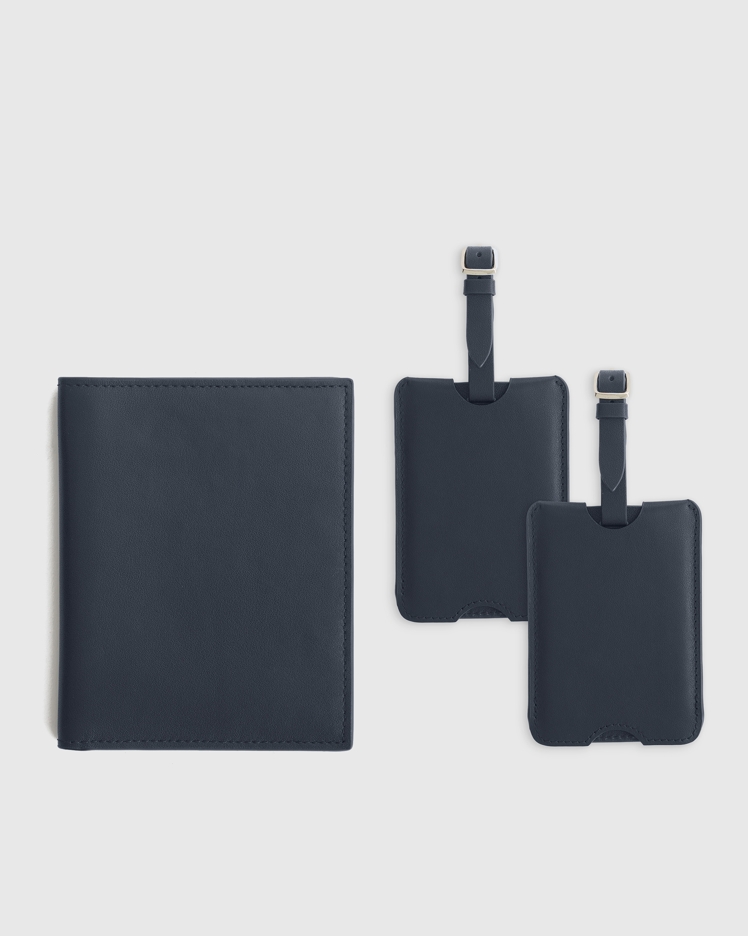 Nappa Leather RFID Blocking Passport Holder & Luggage Tags Set — Image 8