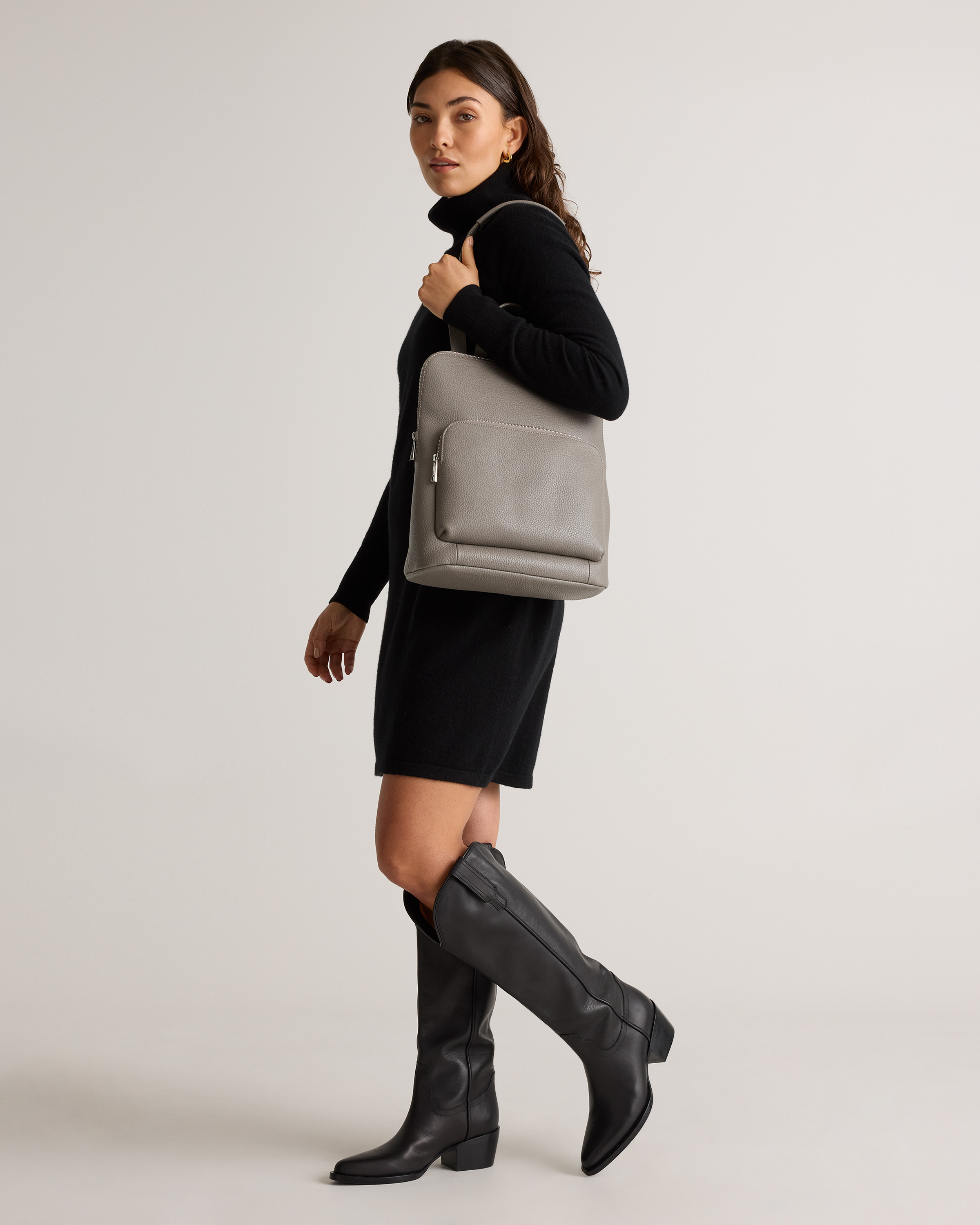 Italian Leather Convertible Backpack — Image 12