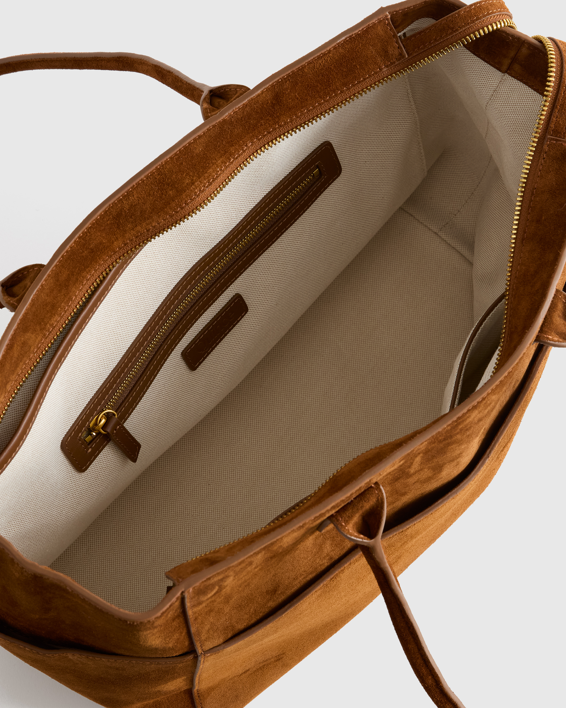 Italian Suede Shopper Tote — Image 21