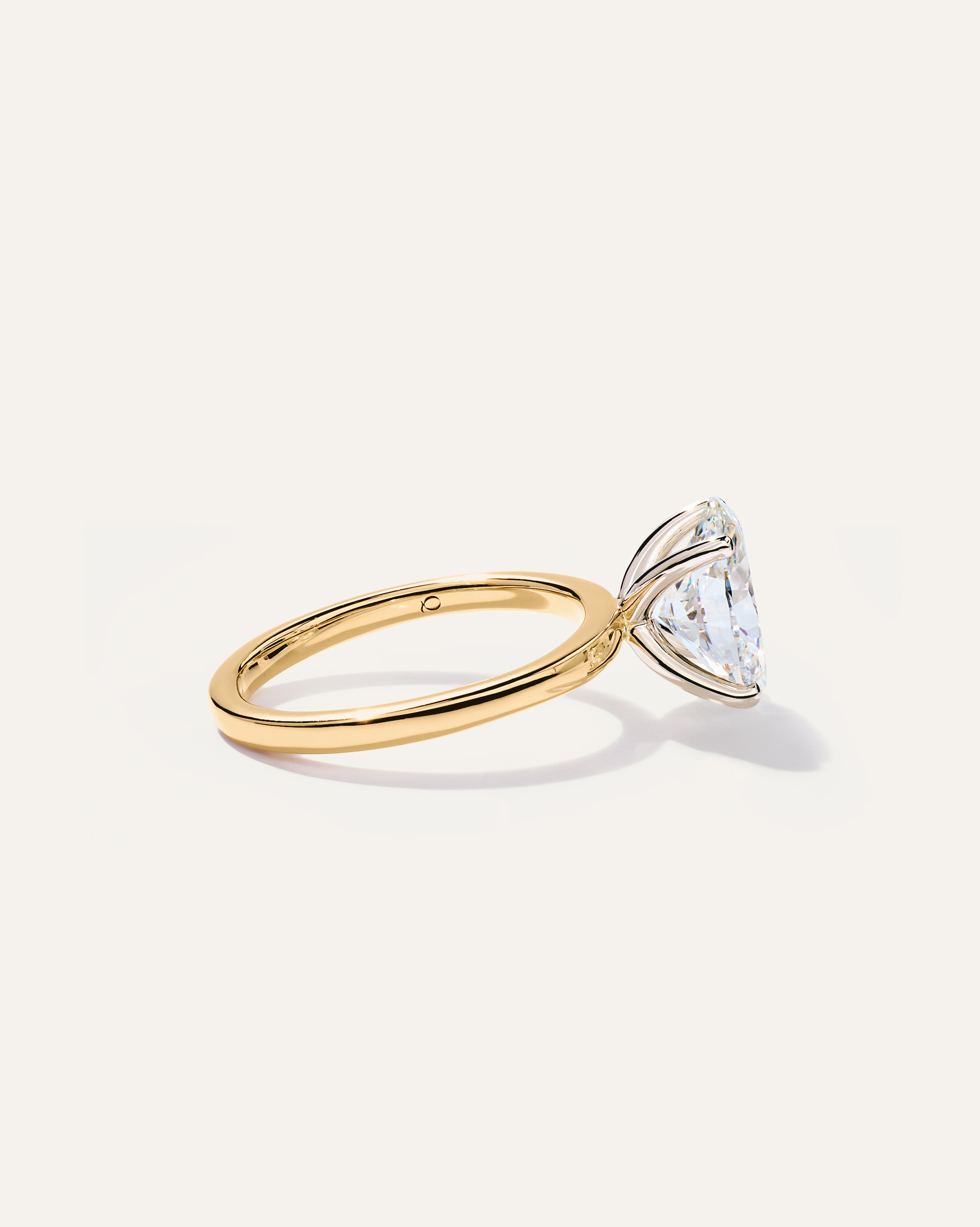 Lab Grown Diamond Oval Comfort Fit Engagement Ring - 2.5ct — Image 6