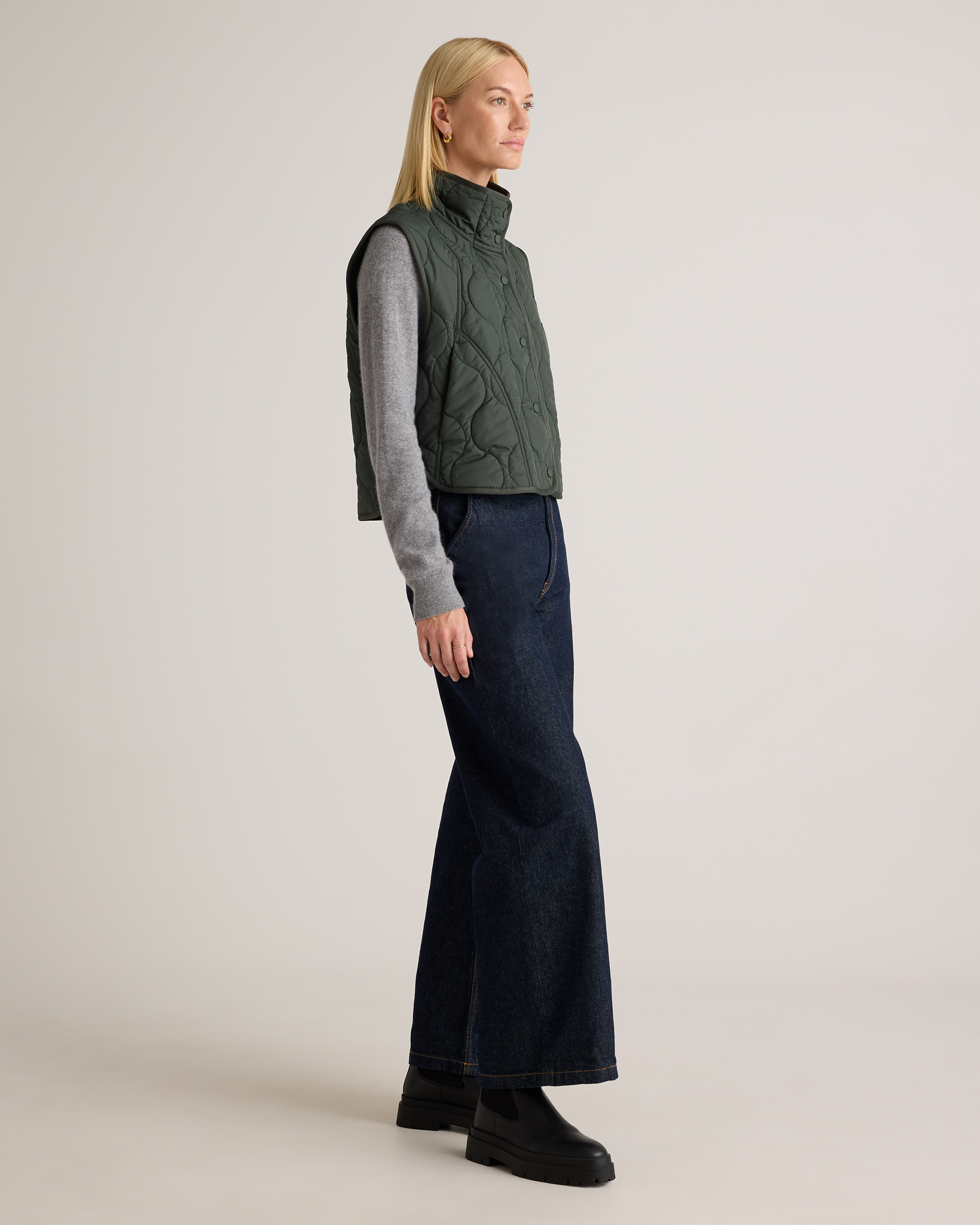 Featherless Quilted Puffer Vest — Image 26