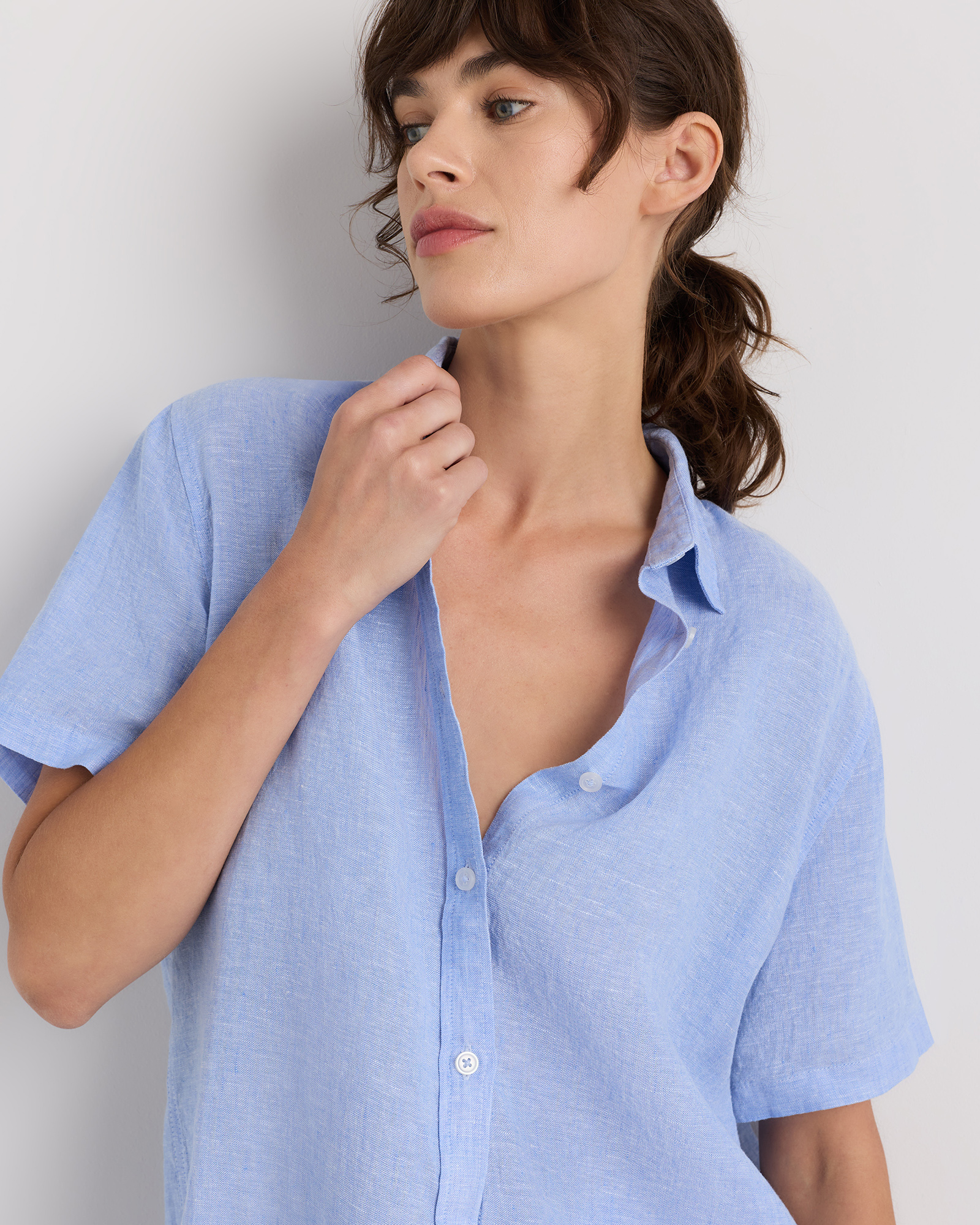 100% European Linen Shorts Pajama Set — Image 16