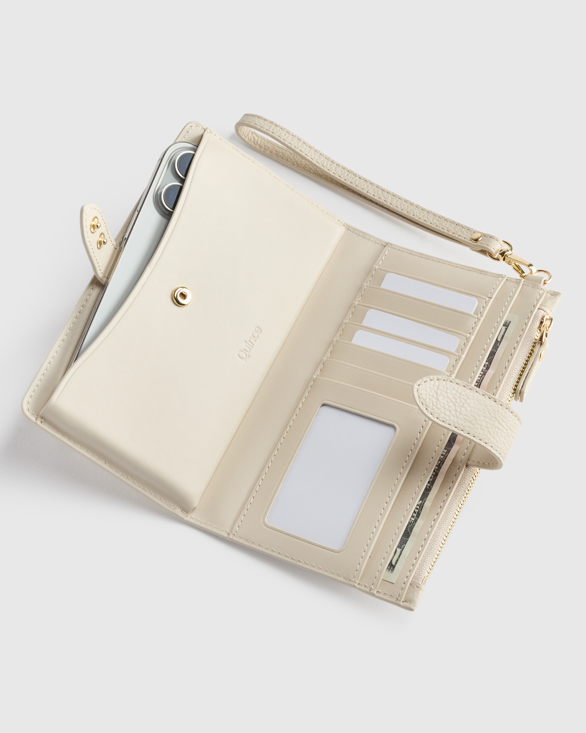 Italian Leather Phone Bi-Fold Wristlet — Image 13