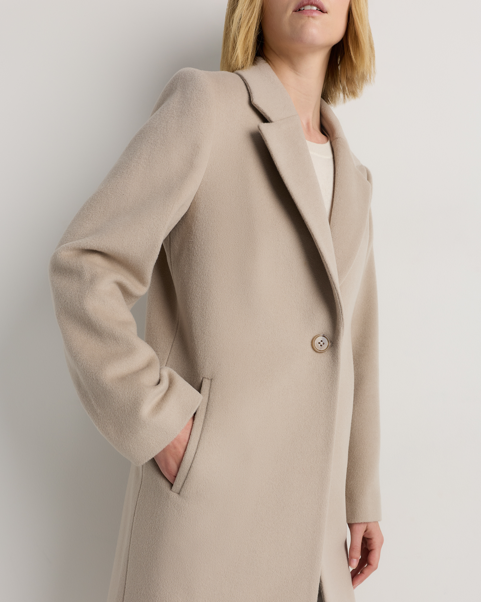 Wool Cashmere Classic Single-Breasted Coat — Image 36