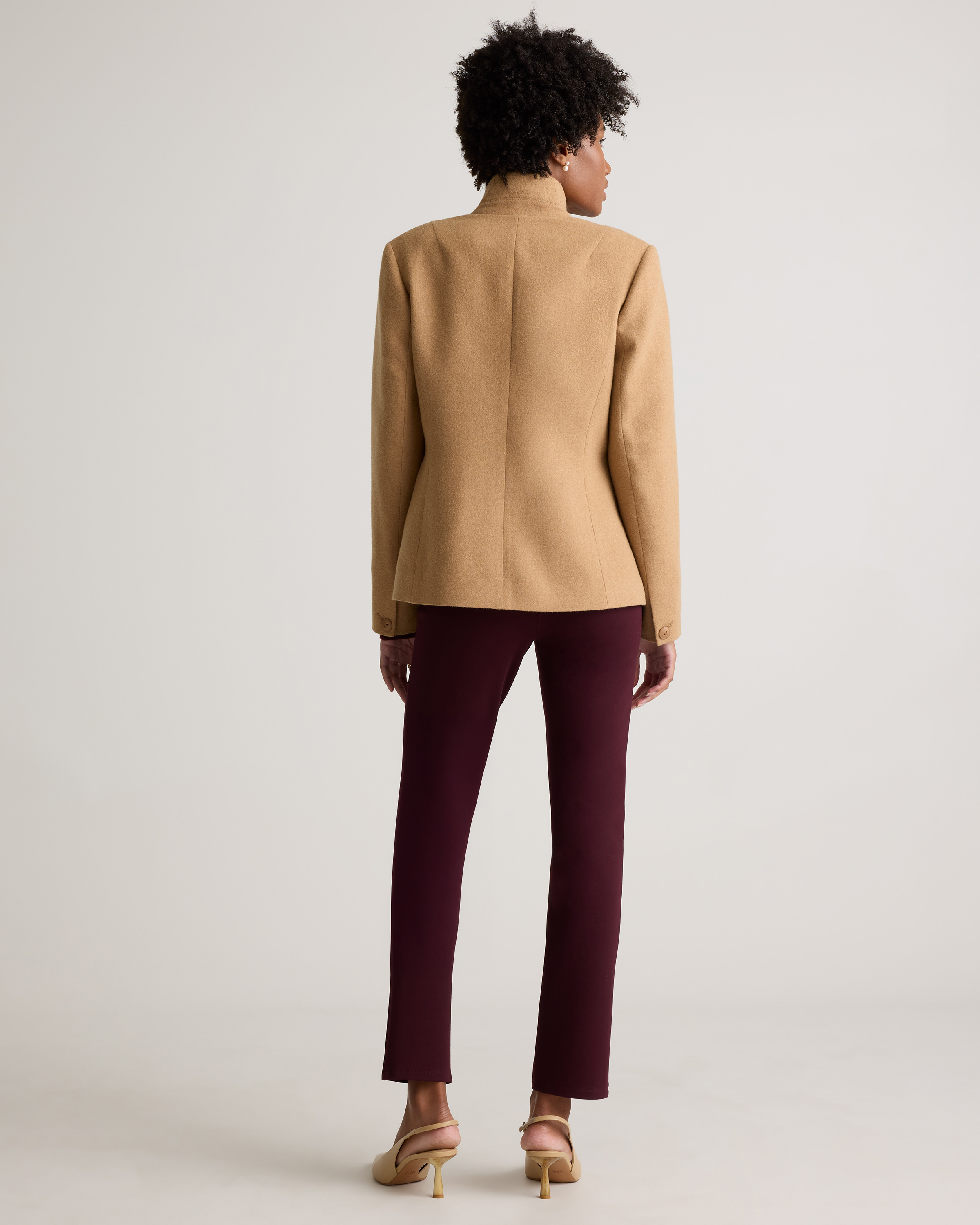 Italian Wool Stand Collar Blazer — Image 24