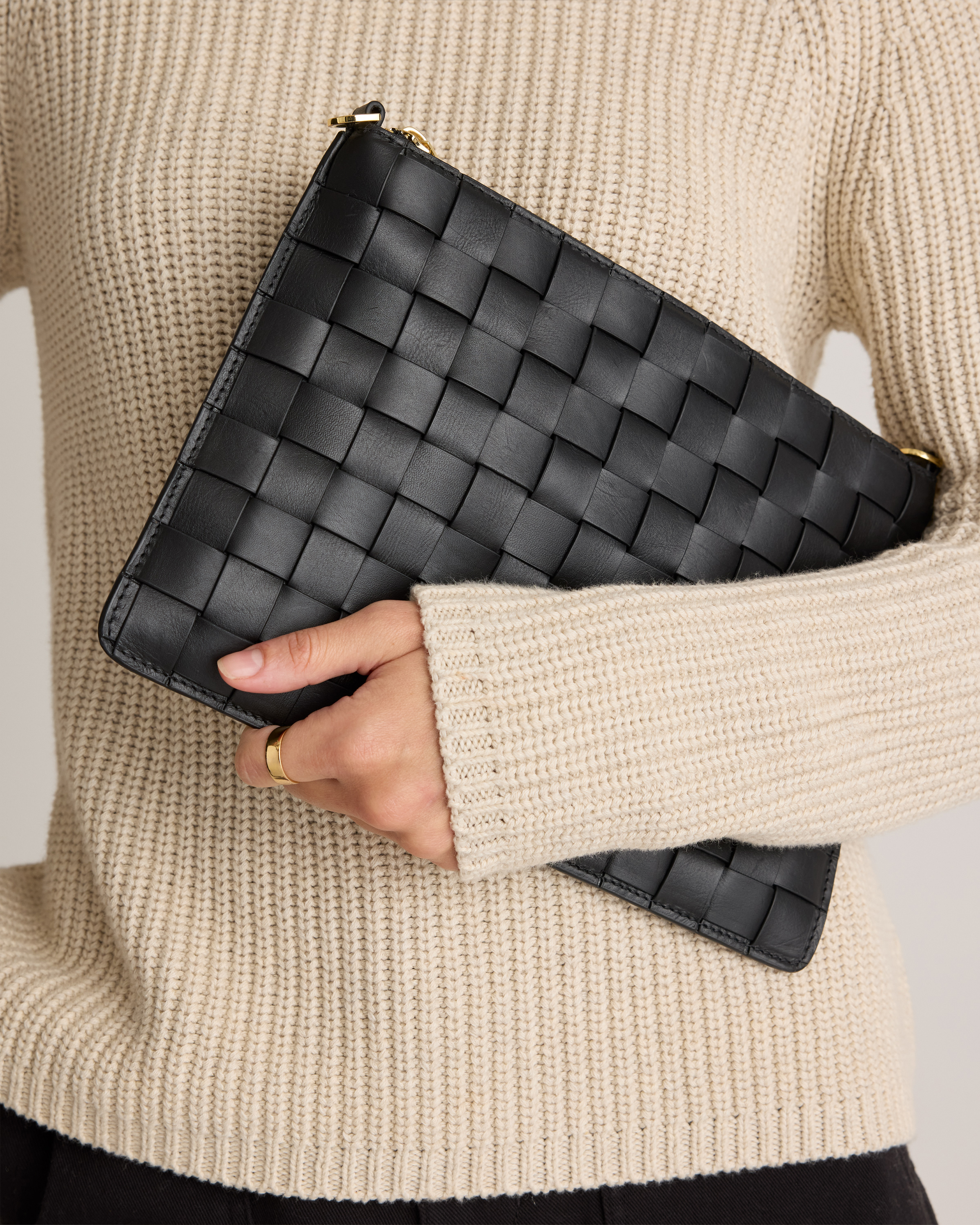 Italian Leather Handwoven Convertible Crossbody — Image 3