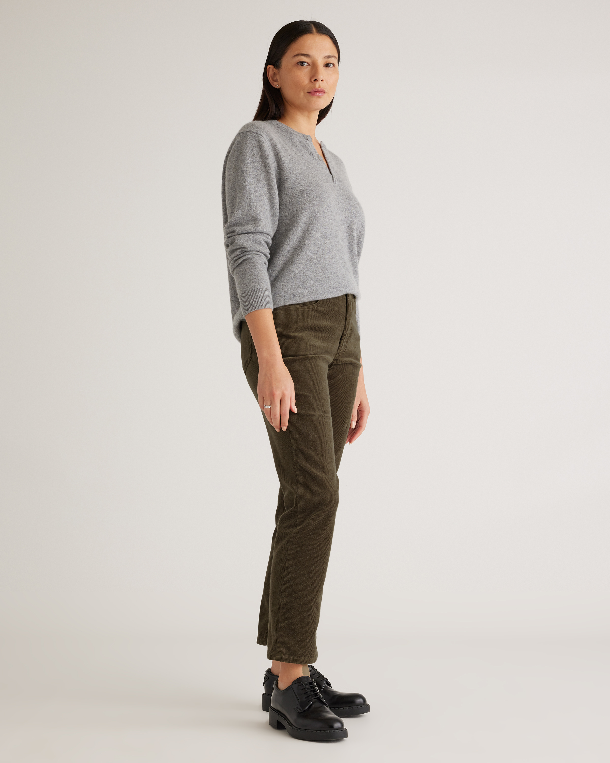Organic Stretch Corduroy Straight Leg Pants — Image 7