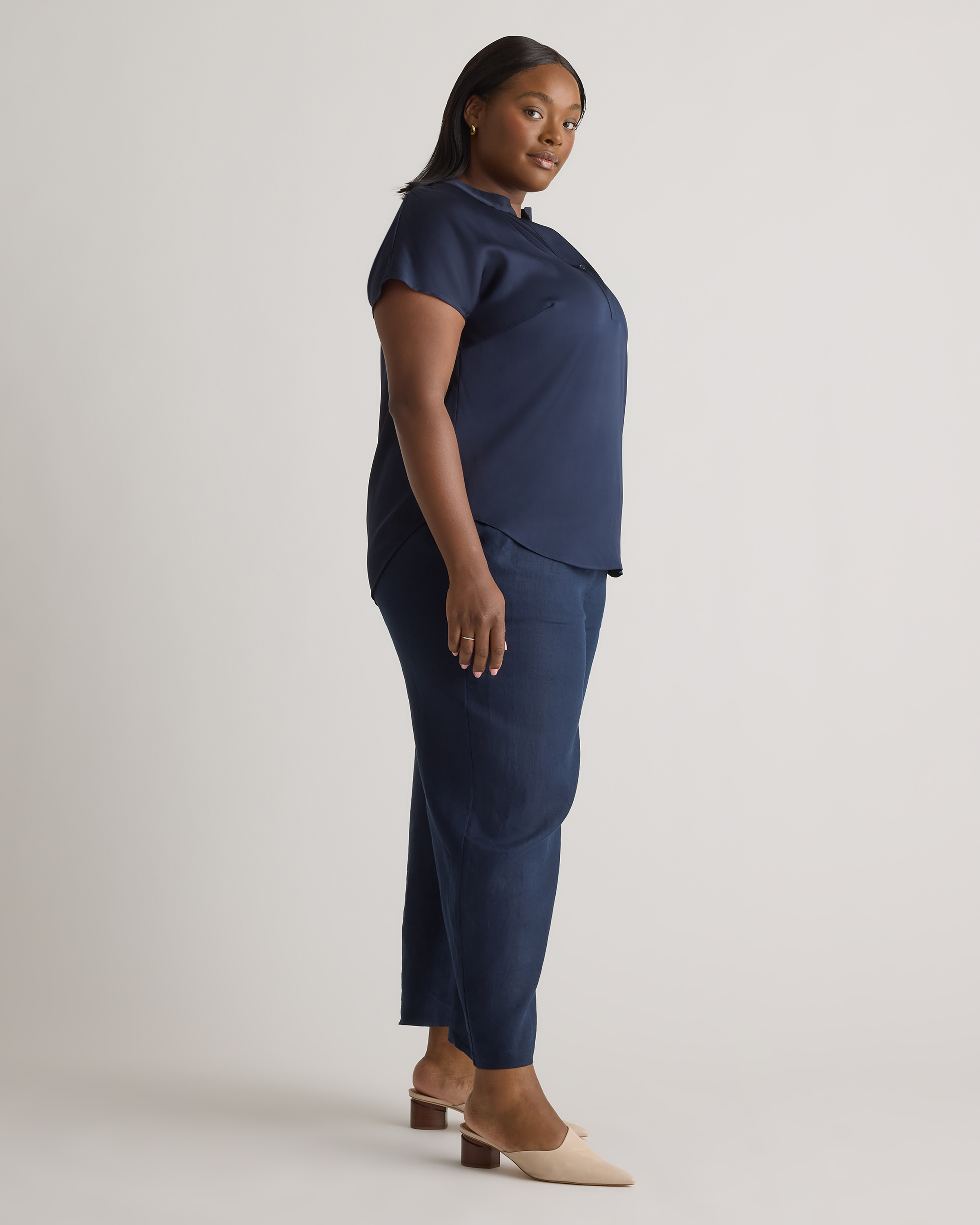 Washable Stretch Silk Dolman Sleeve Blouse — Image 22