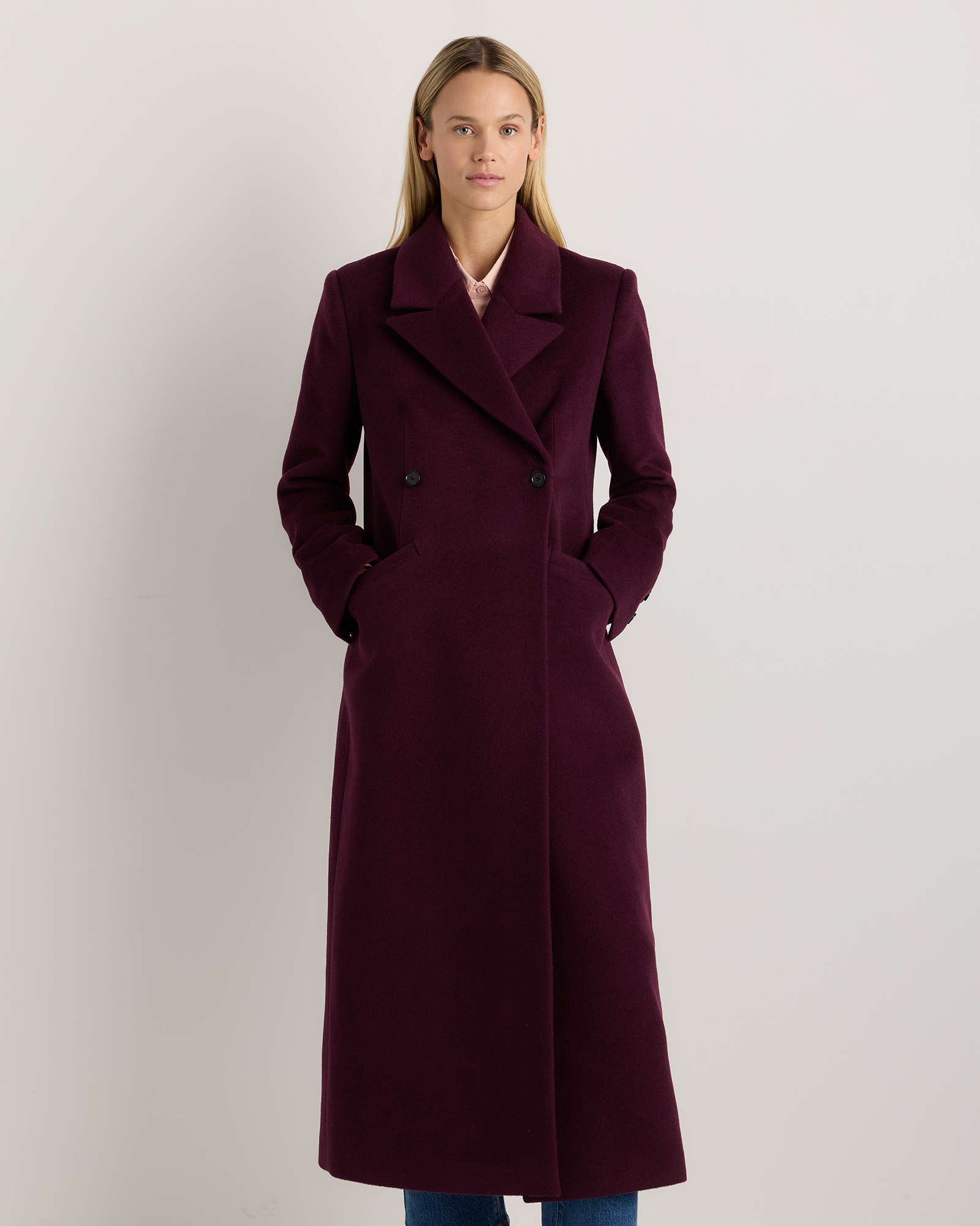 Wool Cashmere Tailored Long Coat — Image 18
