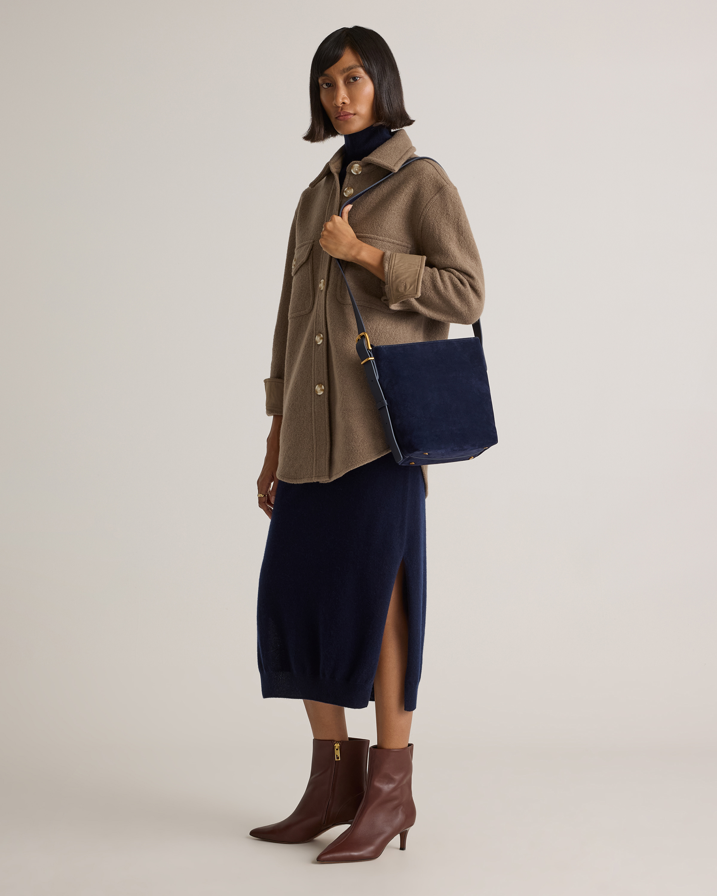 Italian Suede Bucket Crossbody — Image 23