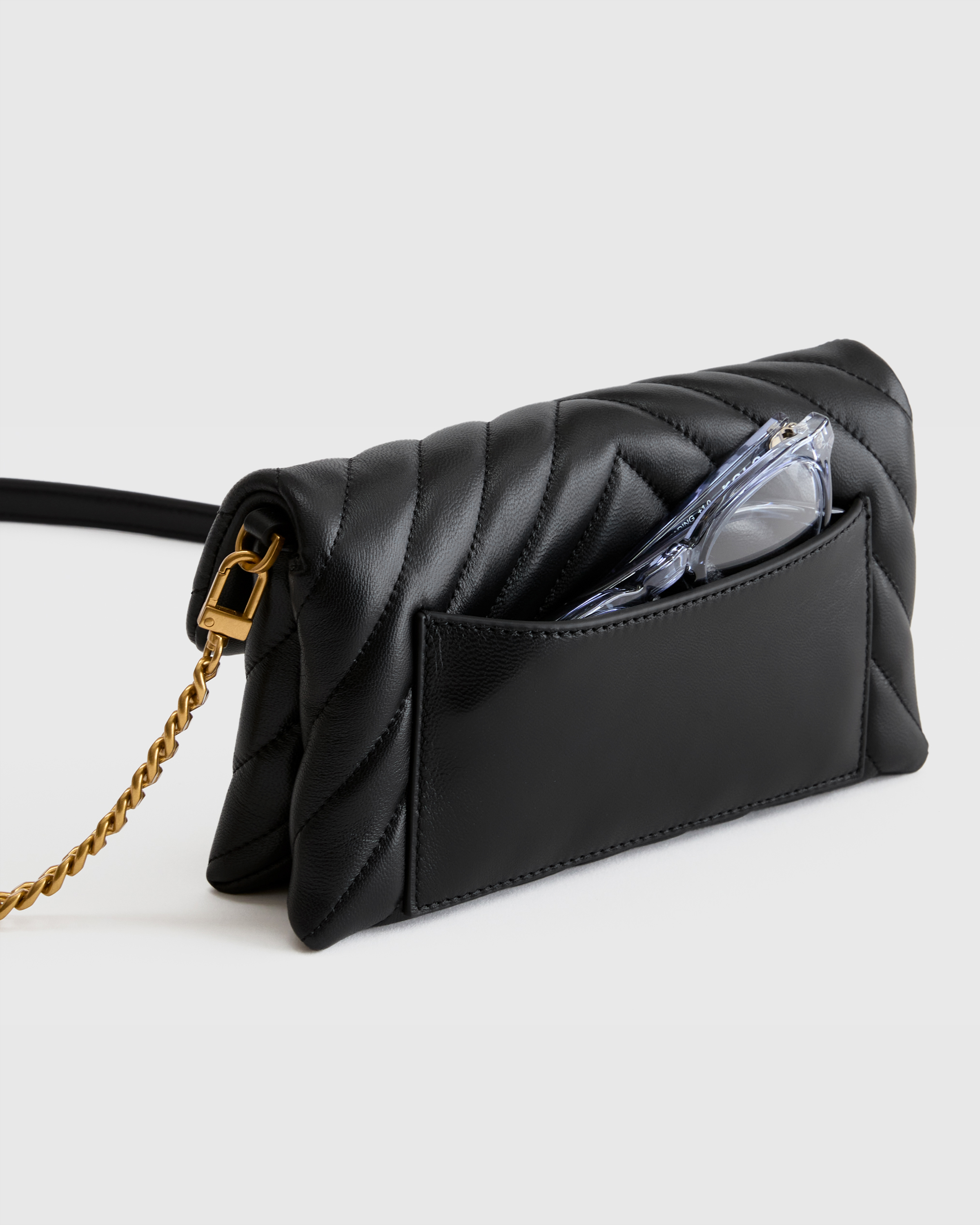 Italian Leather Quilted Wallet Crossbody — Image 18