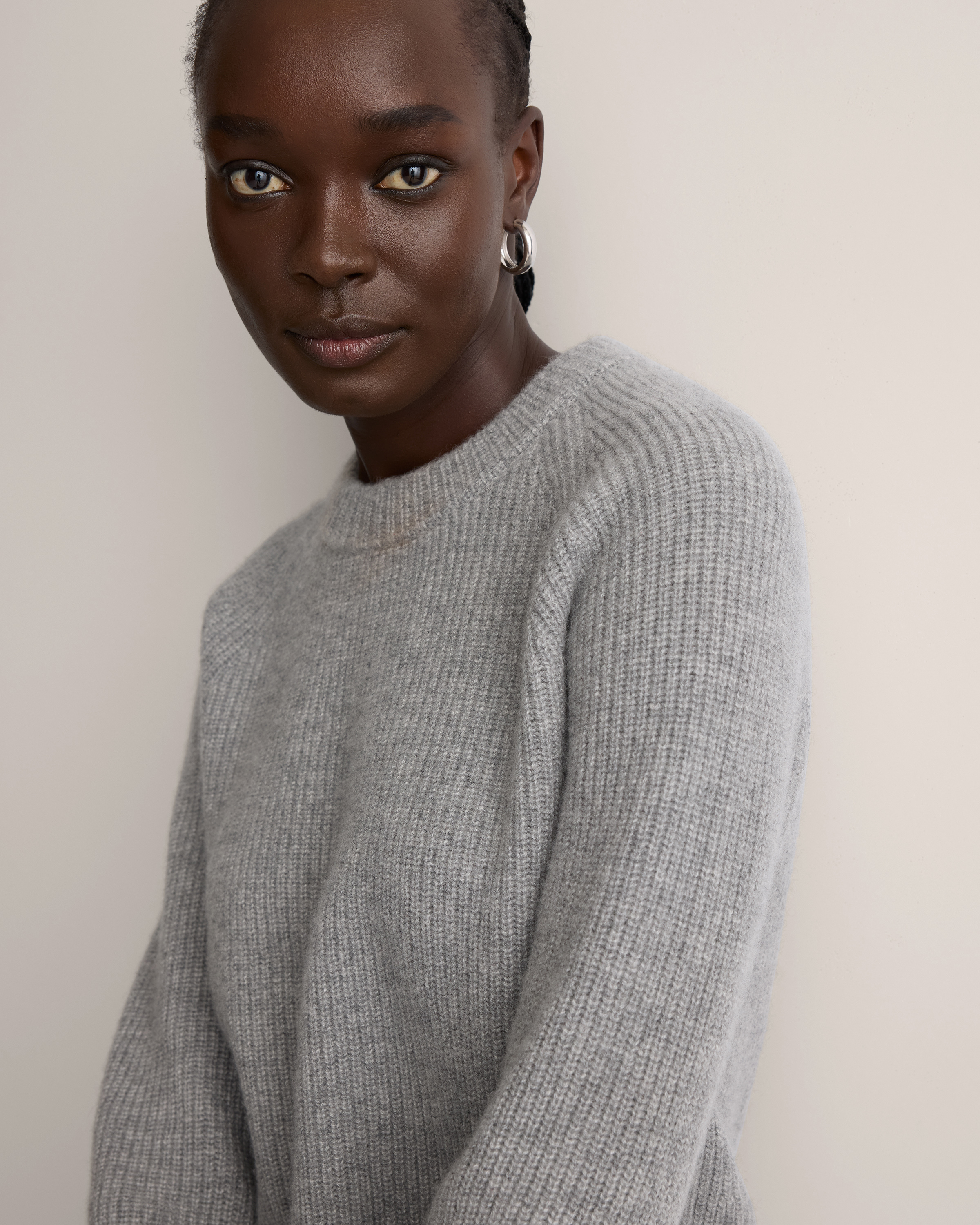 Mongolian Cashmere Fisherman Crewneck Sweater — Image 17