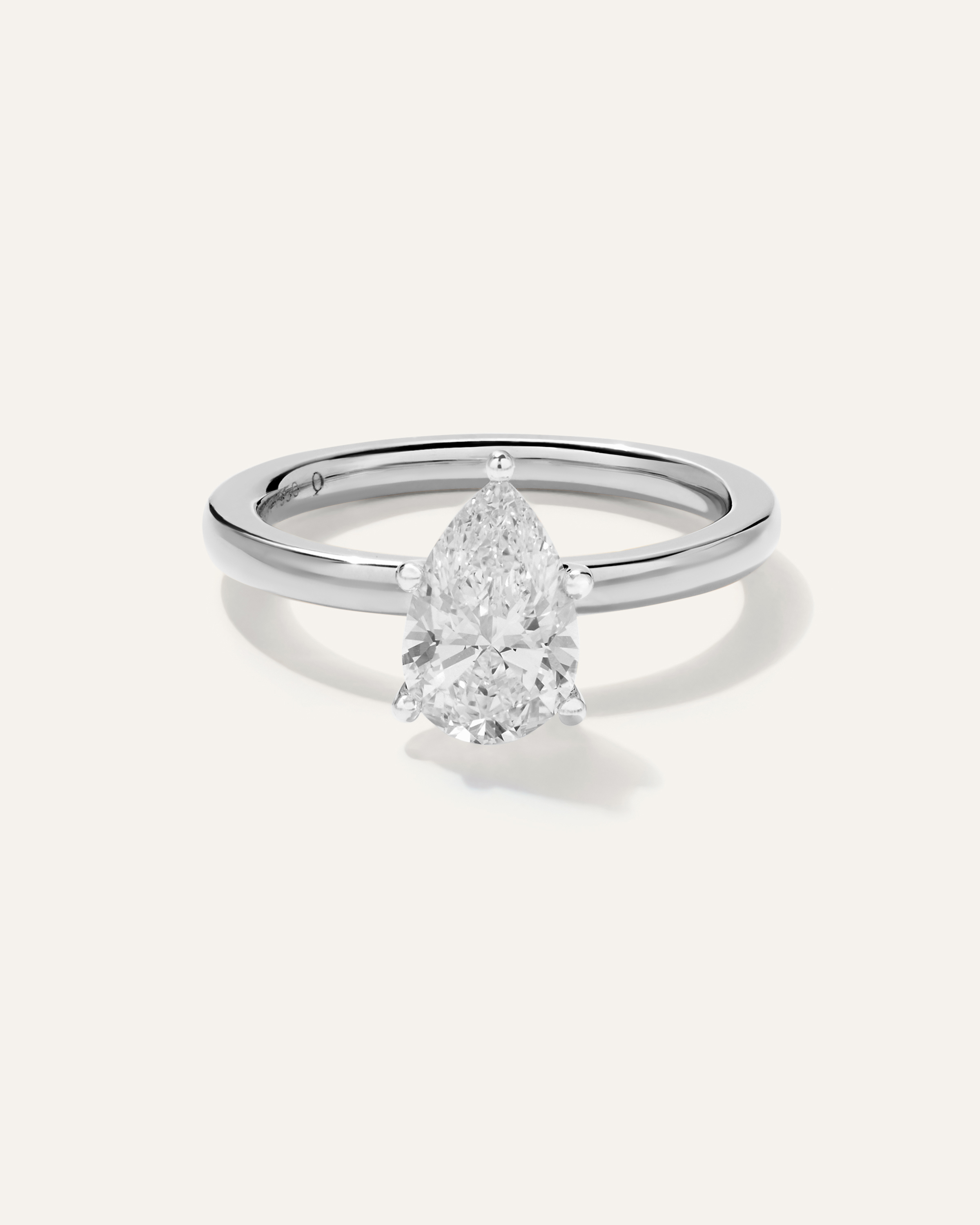 Lab Grown Diamond Pear Comfort Fit Engagement Ring - 1.5ct — Image 7