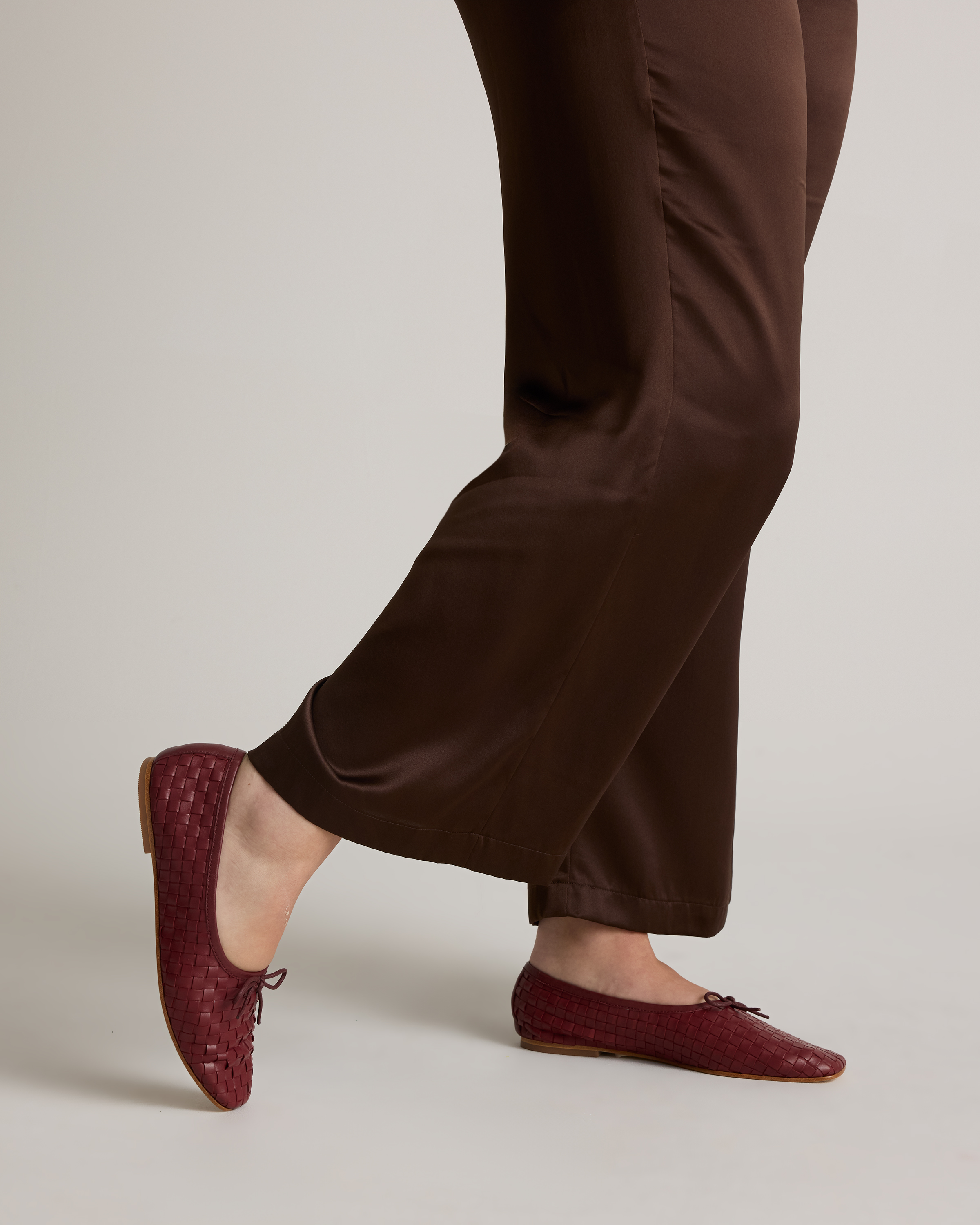 Italian Leather Handwoven Square Toe Ballet Flat — Image 8