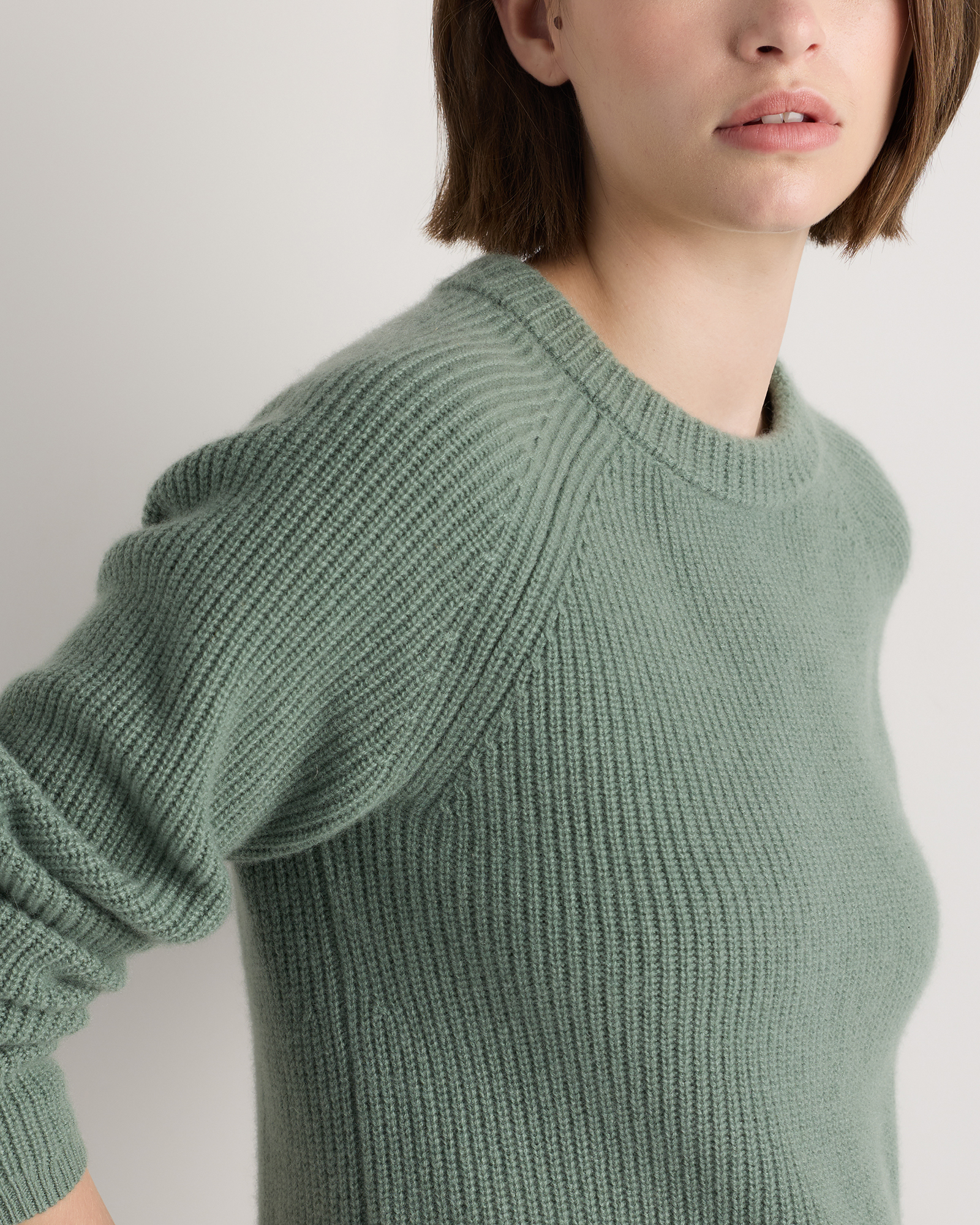 Mongolian Cashmere Fisherman Crewneck Sweater — Image 49
