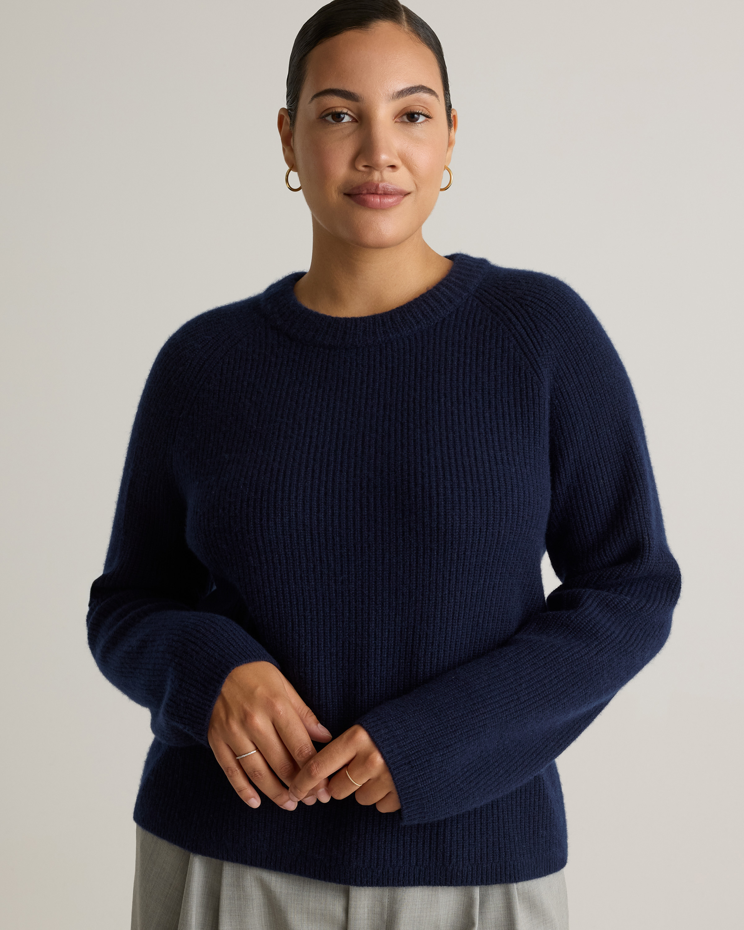 Mongolian Cashmere Fisherman Crewneck Sweater — Image 36