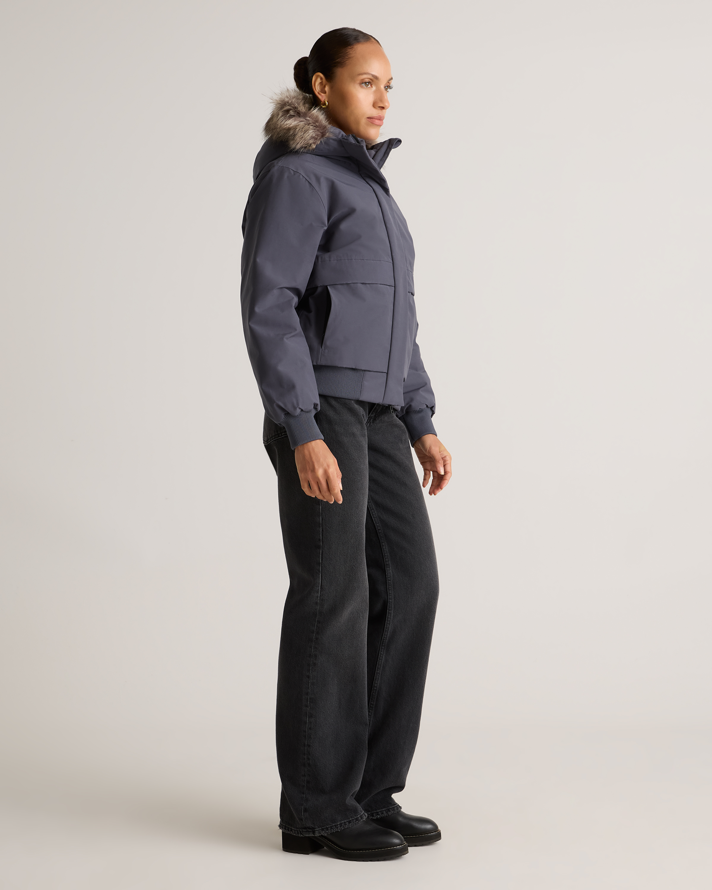 Responsible Down Hooded Short Parka — Image 30