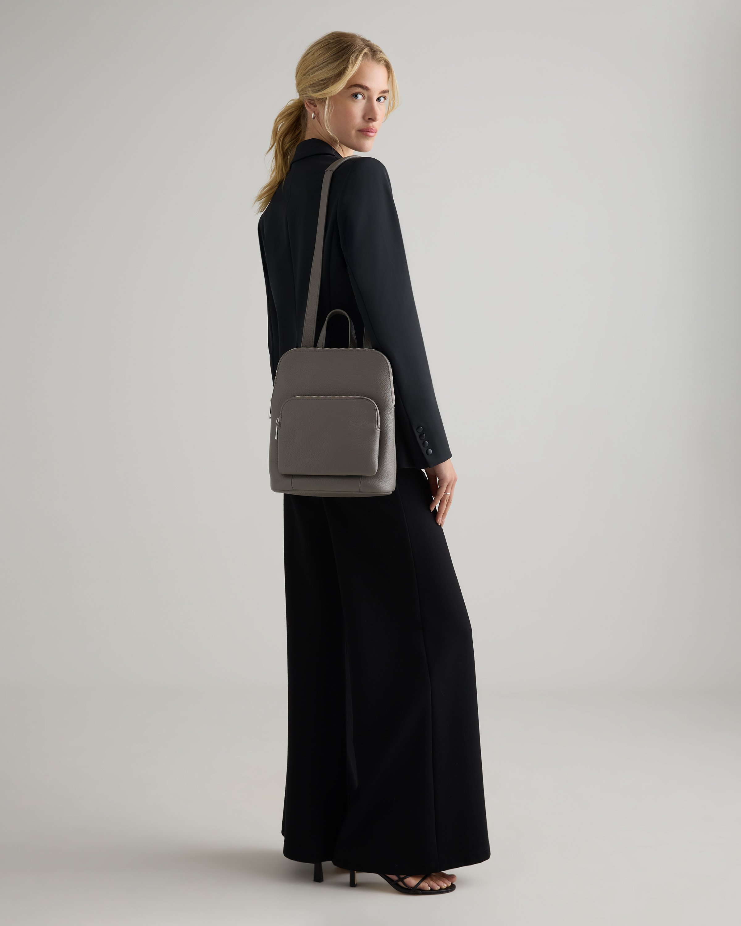 Italian Leather Mini Convertible Backpack — Image 17