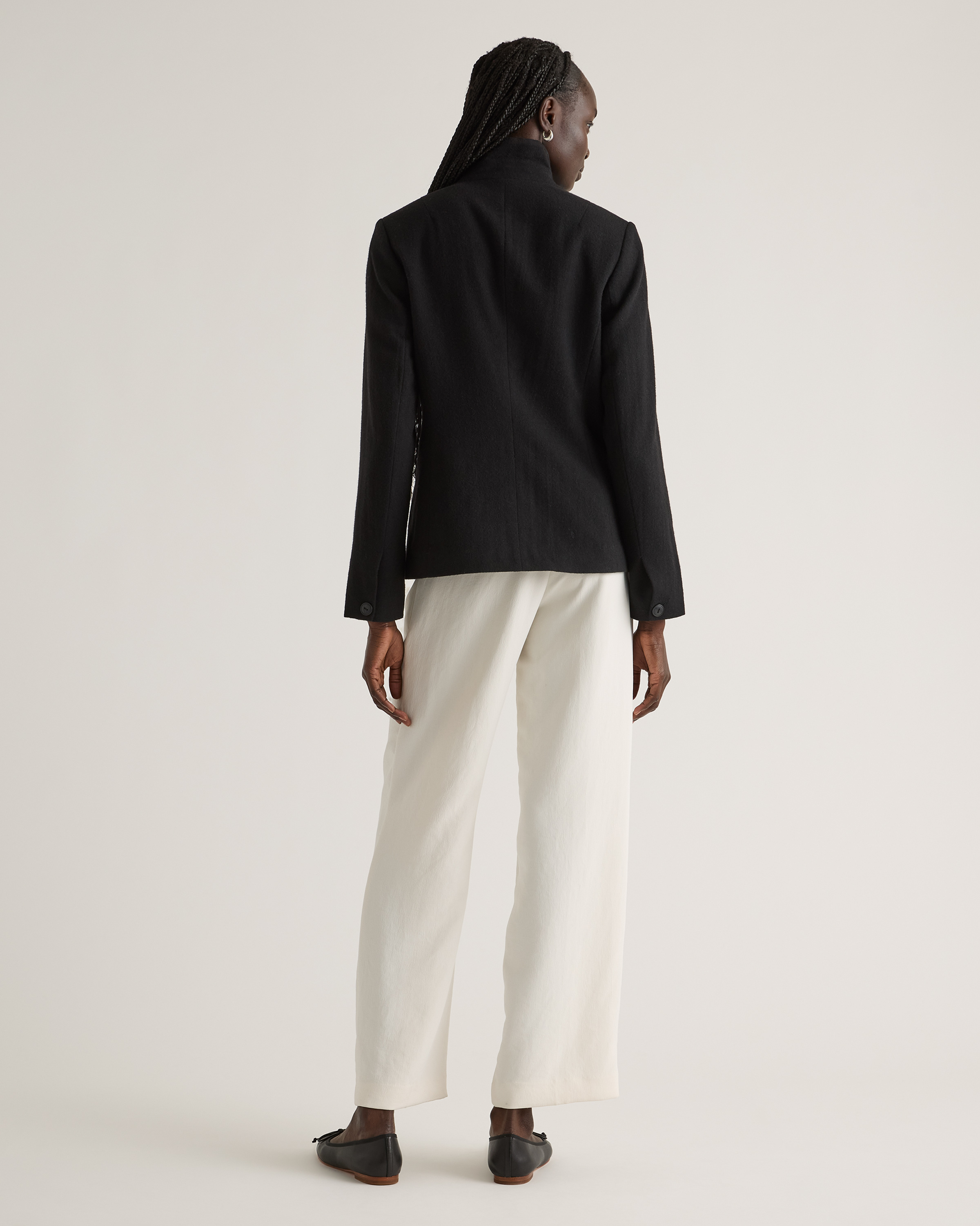 Italian Wool Stand Collar Blazer — Image 25