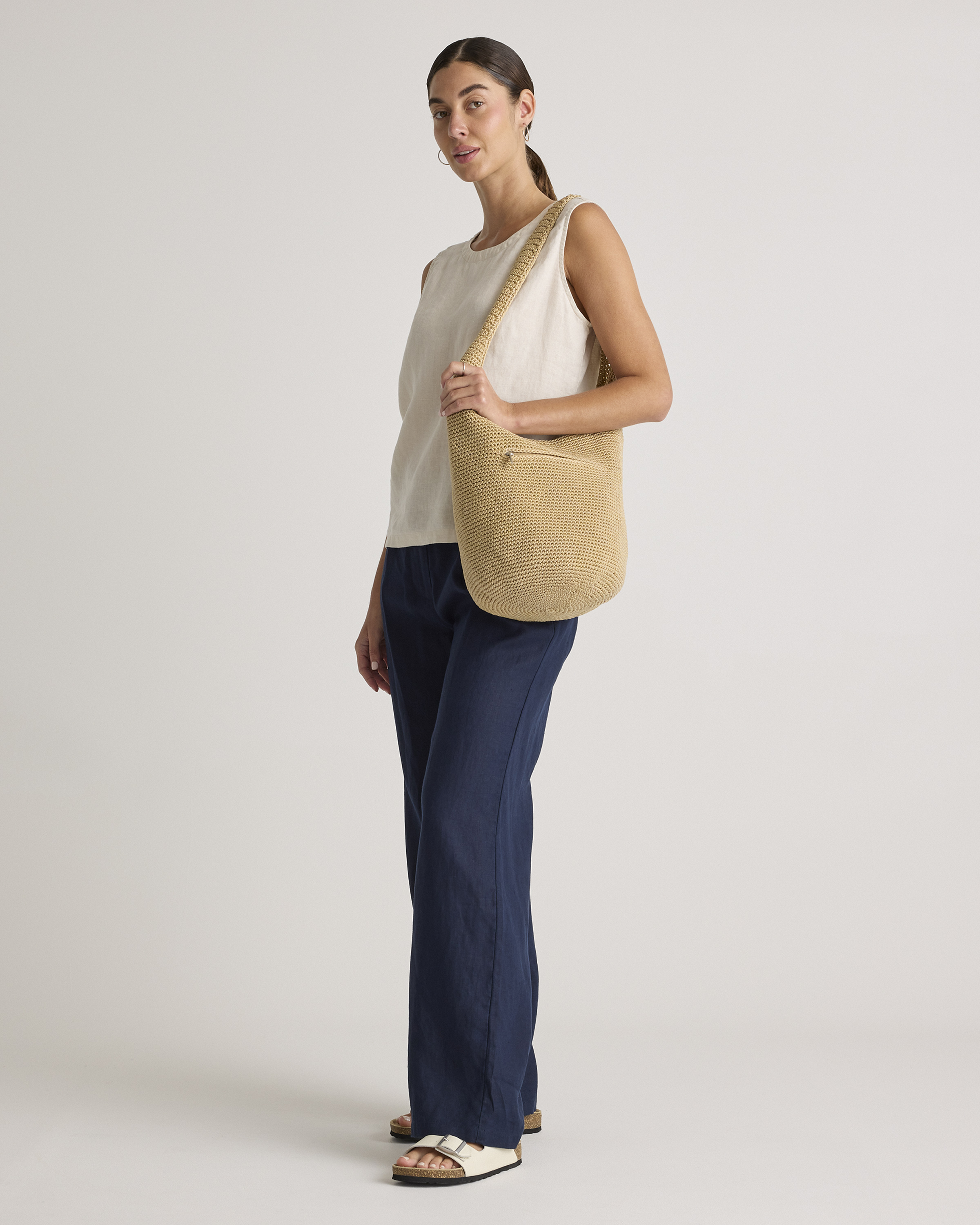 Hand Crochet Hobo Shoulder Bag — Image 10