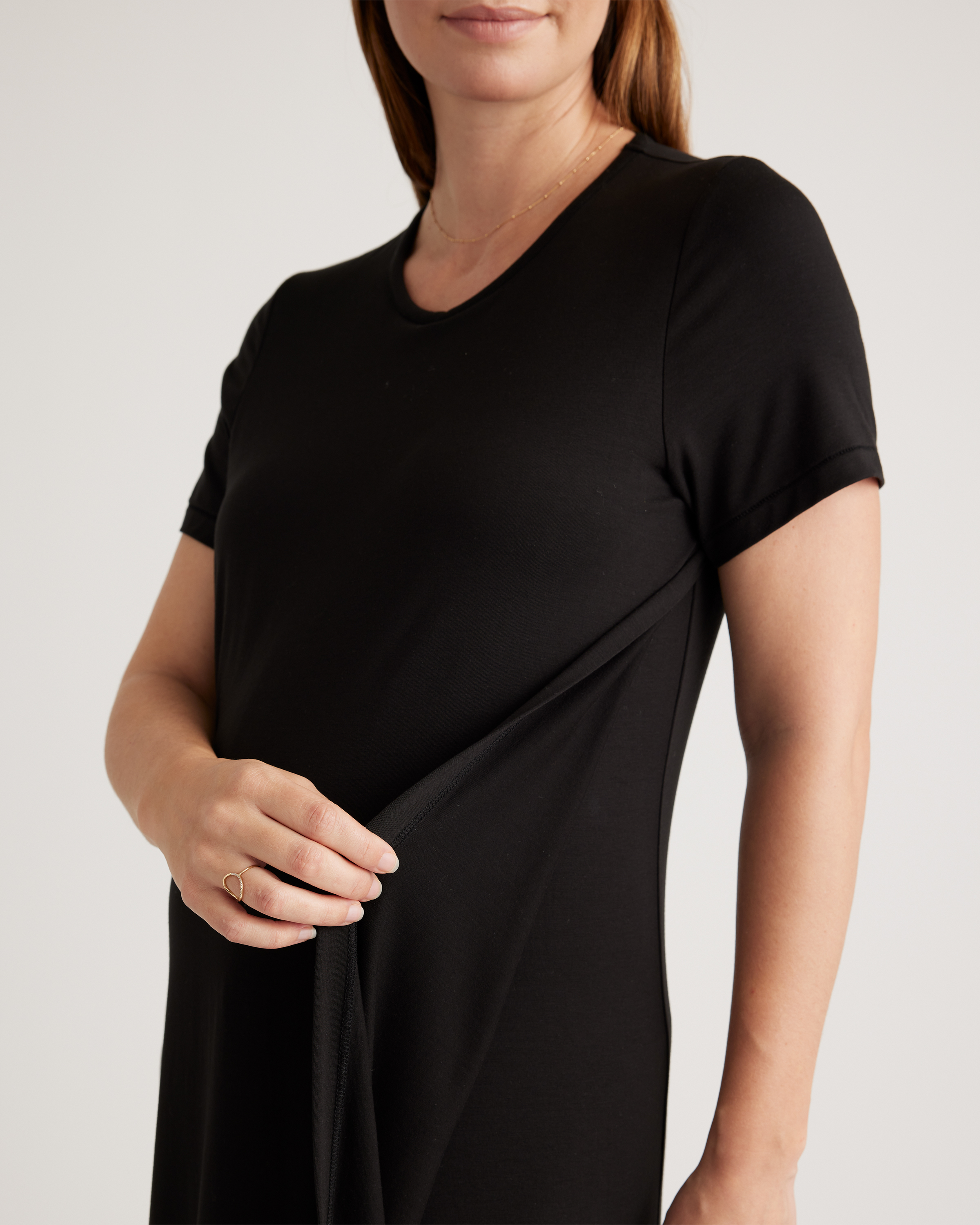 Bamboo Jersey Maternity & Nursing T-Shirt Dress — Image 3