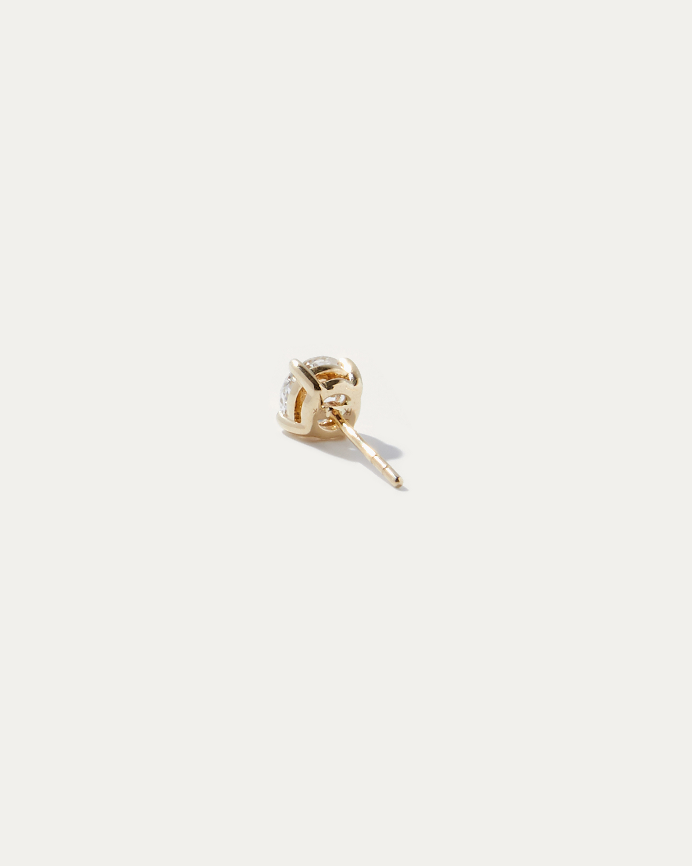 14K Gold Lab Grown Diamond Four-Prong Solitaire Studs - 1ctw — Image 8
