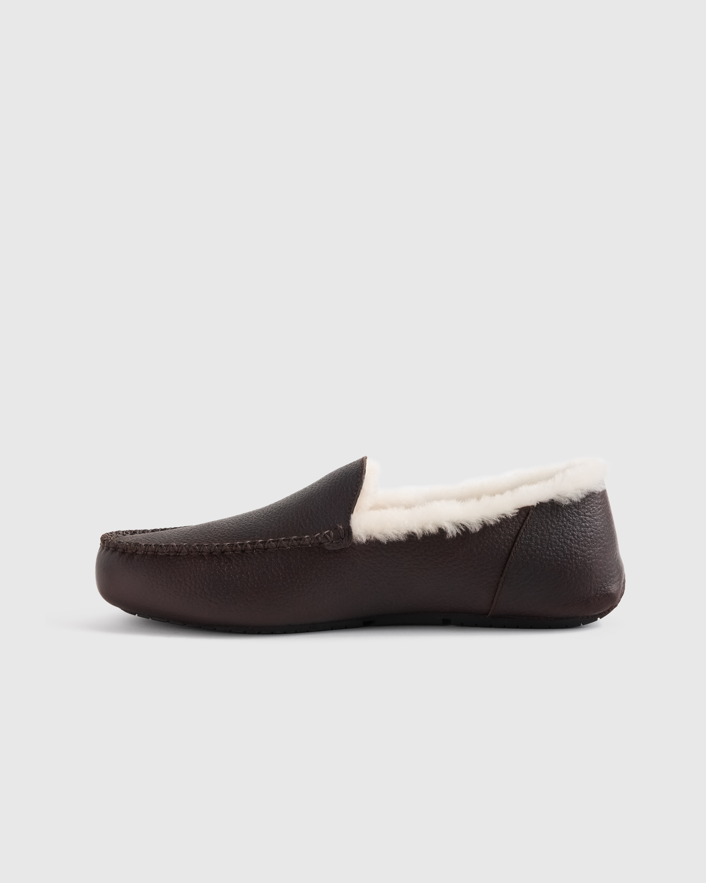 Italian Leather Handstitched Moccasin Slipper — Image 8