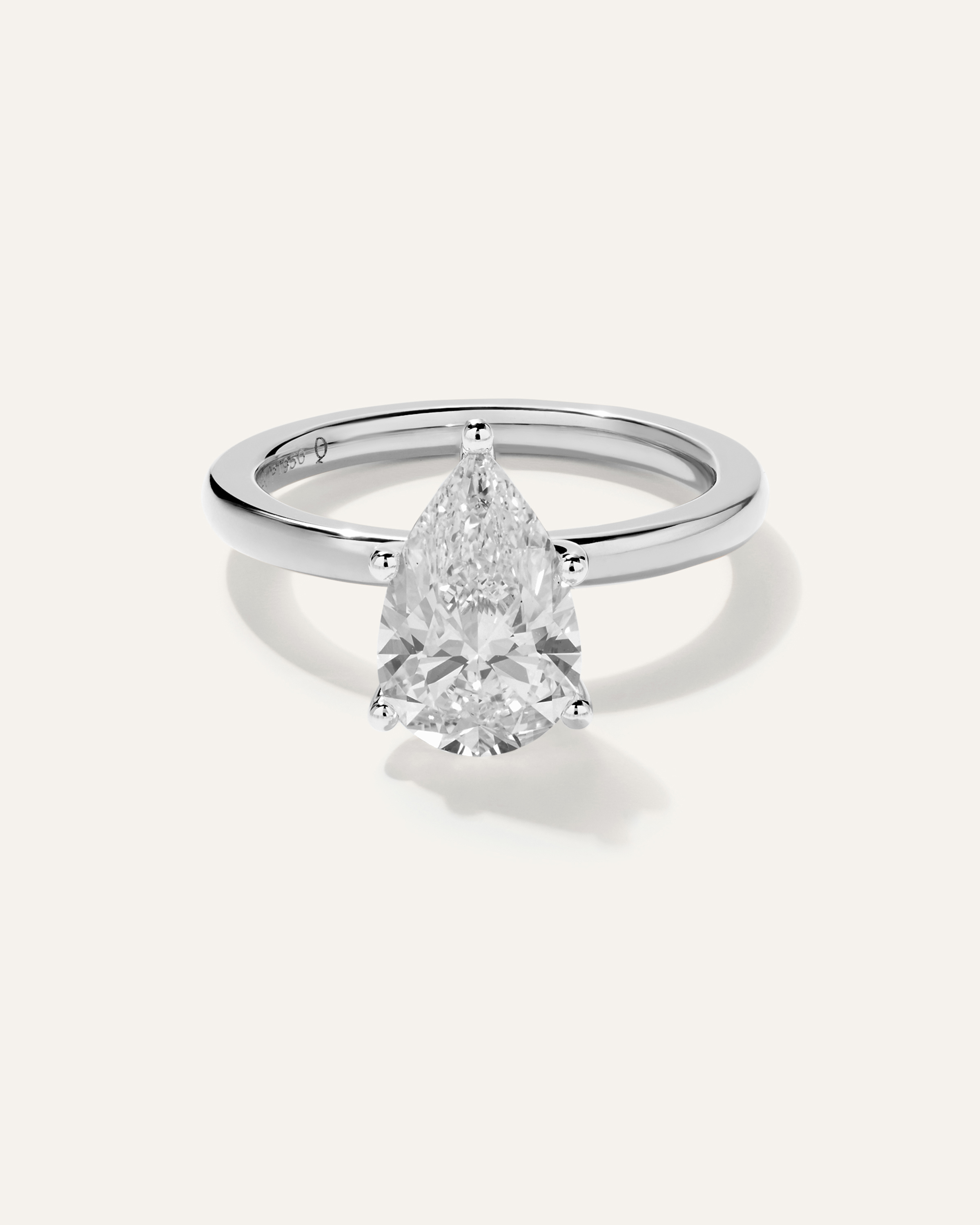 Lab Grown Diamond Pear Comfort Fit Engagement Ring - 2.5ct — Image 9