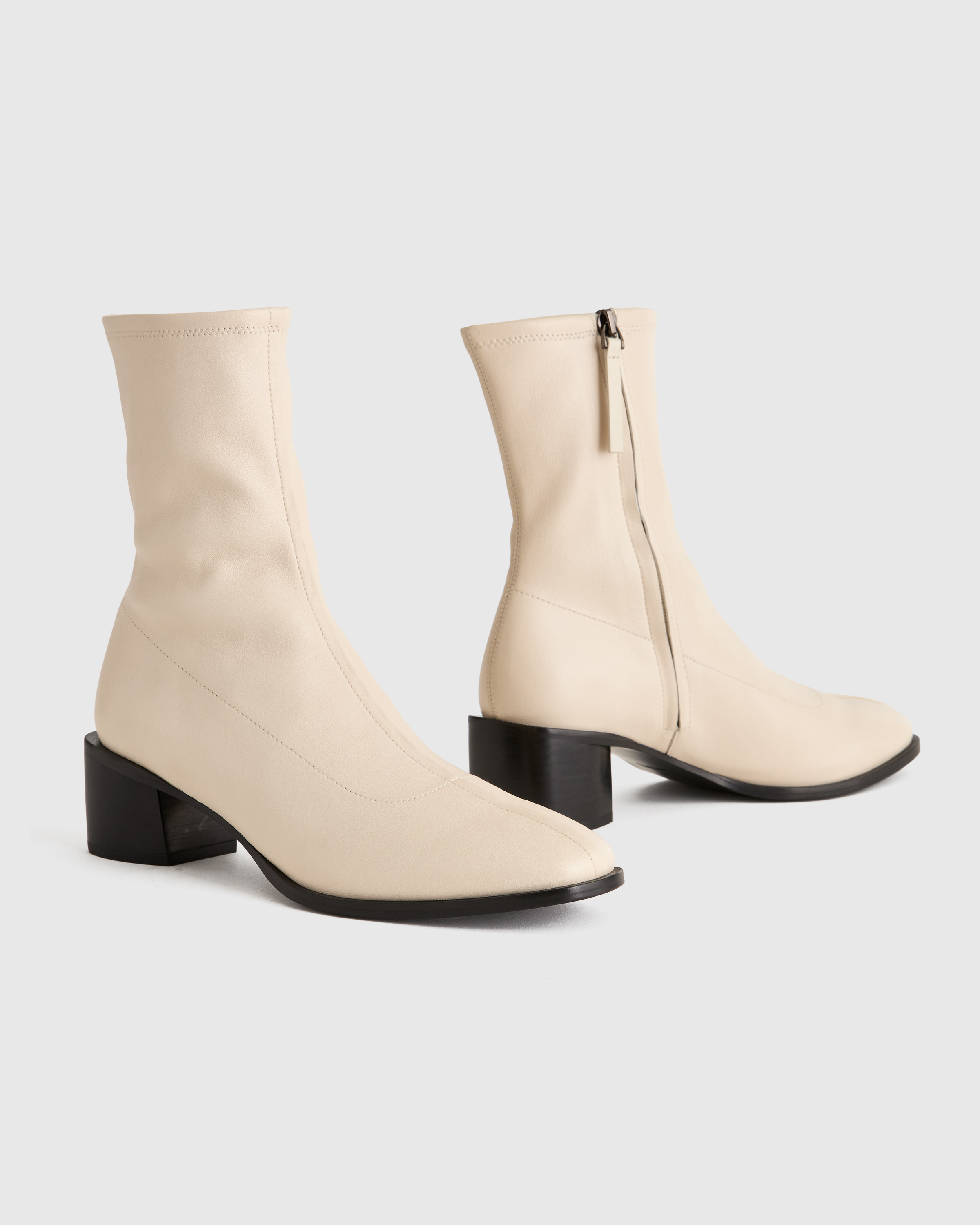 Italian Leather Stretch Sock Bootie — Image 8