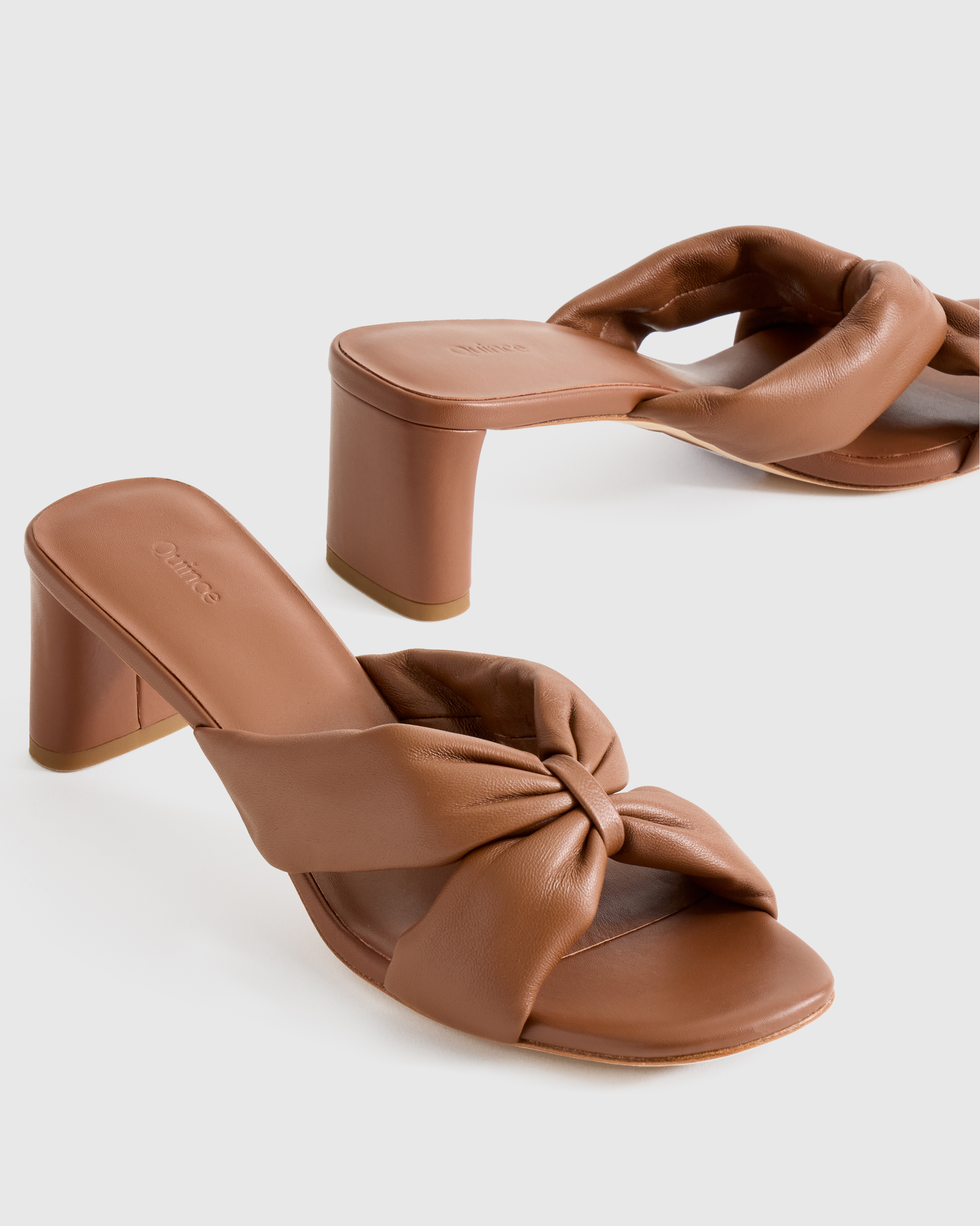 Italian Leather Twist Mid Heel Mule — Image 7