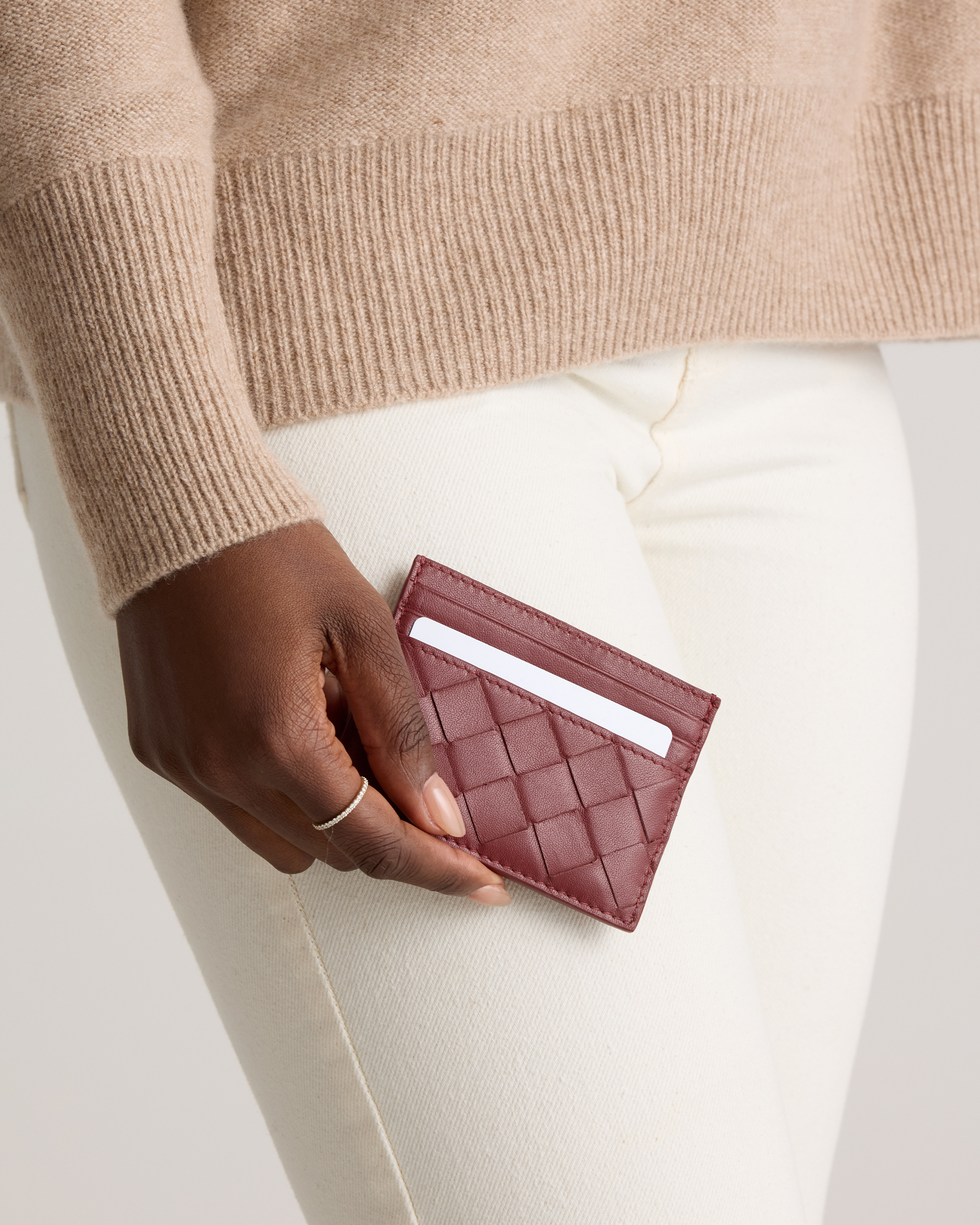 Italian Handwoven Leather Small Card Case — Image 3