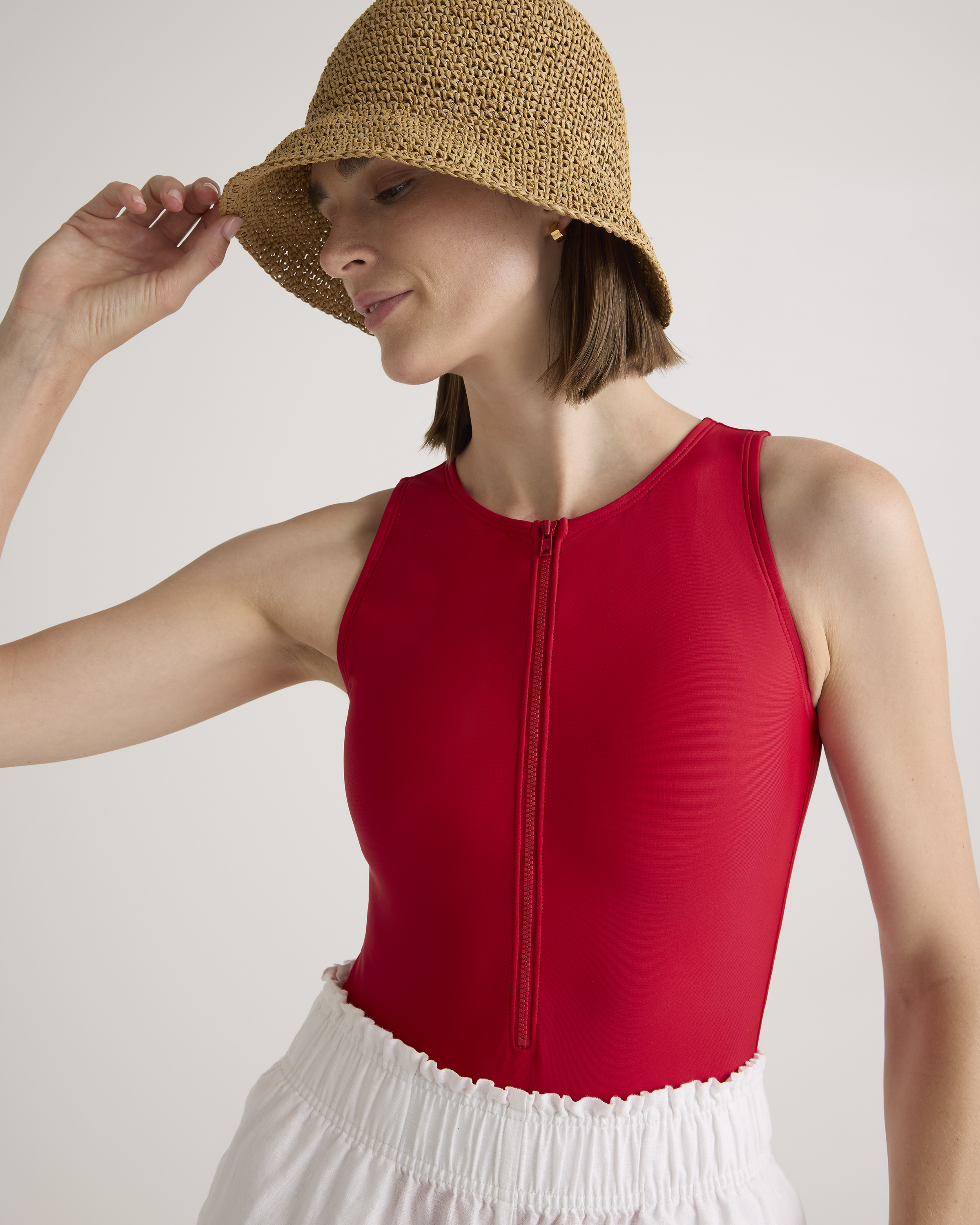 Italian Zip-Front One-Piece Swimsuit — Image 5