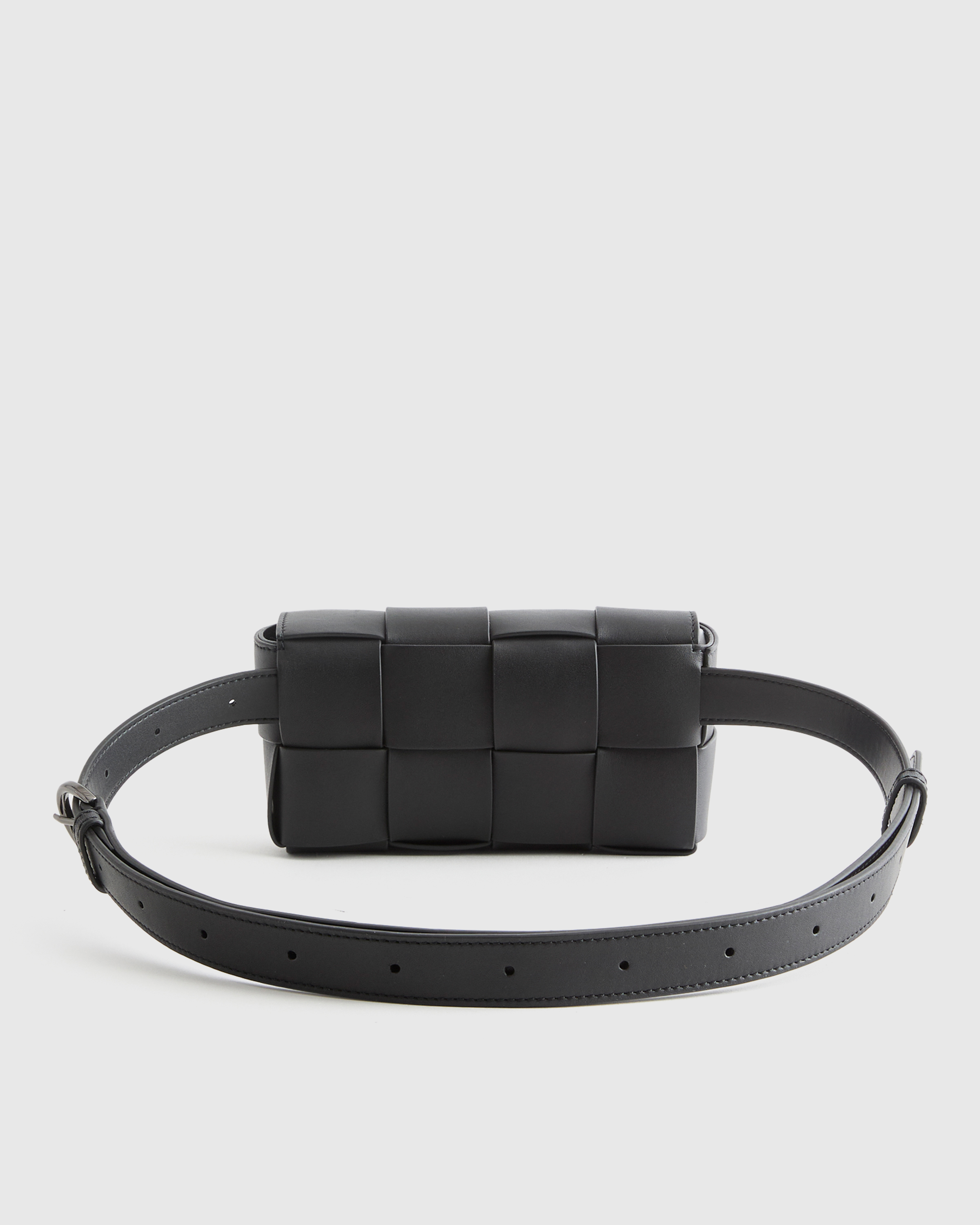 Italian Leather Handwoven Box Belt Bag — Image 18