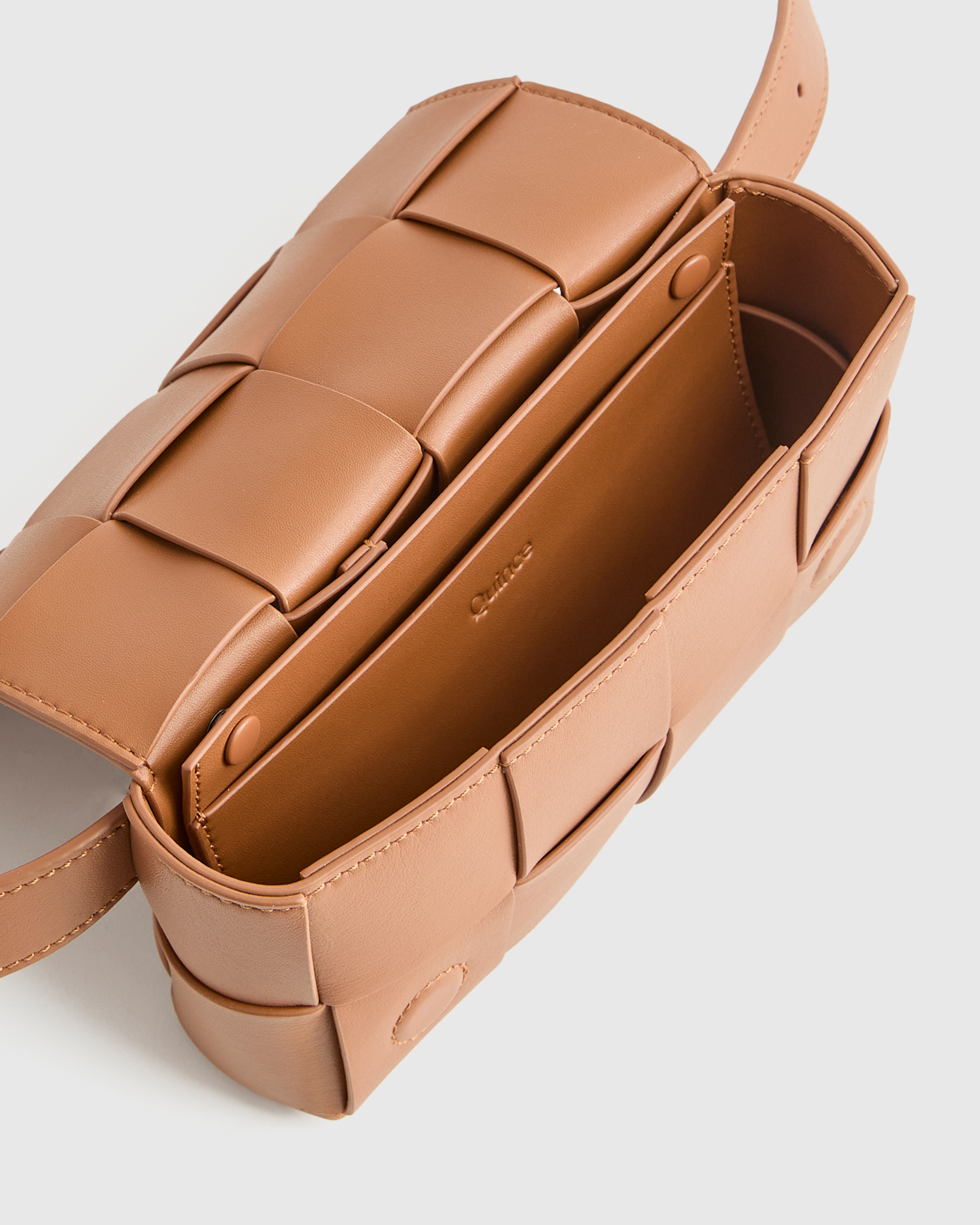 Italian Leather Handwoven Box Belt Bag — Image 9