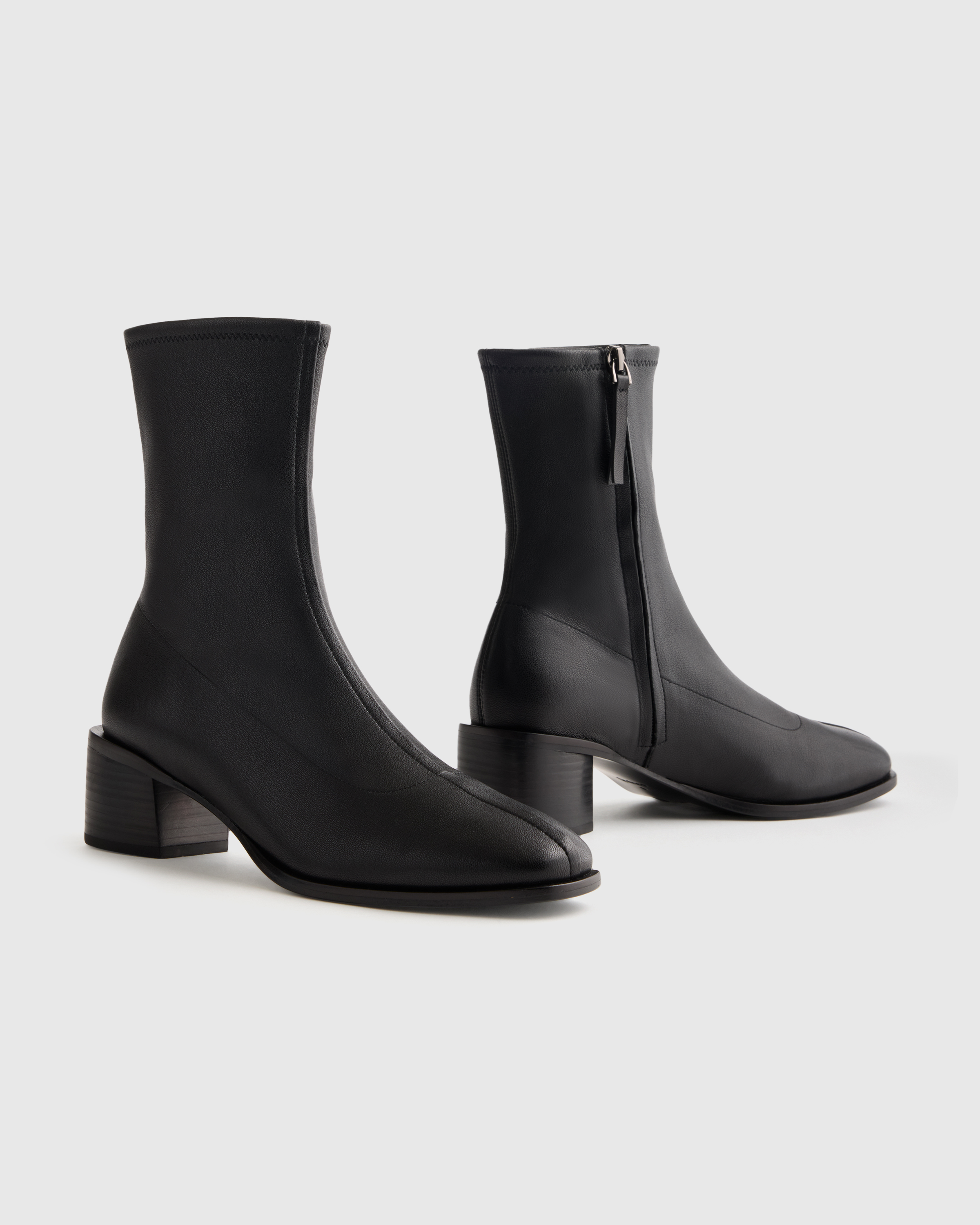 Italian Leather Stretch Sock Bootie — Image 6