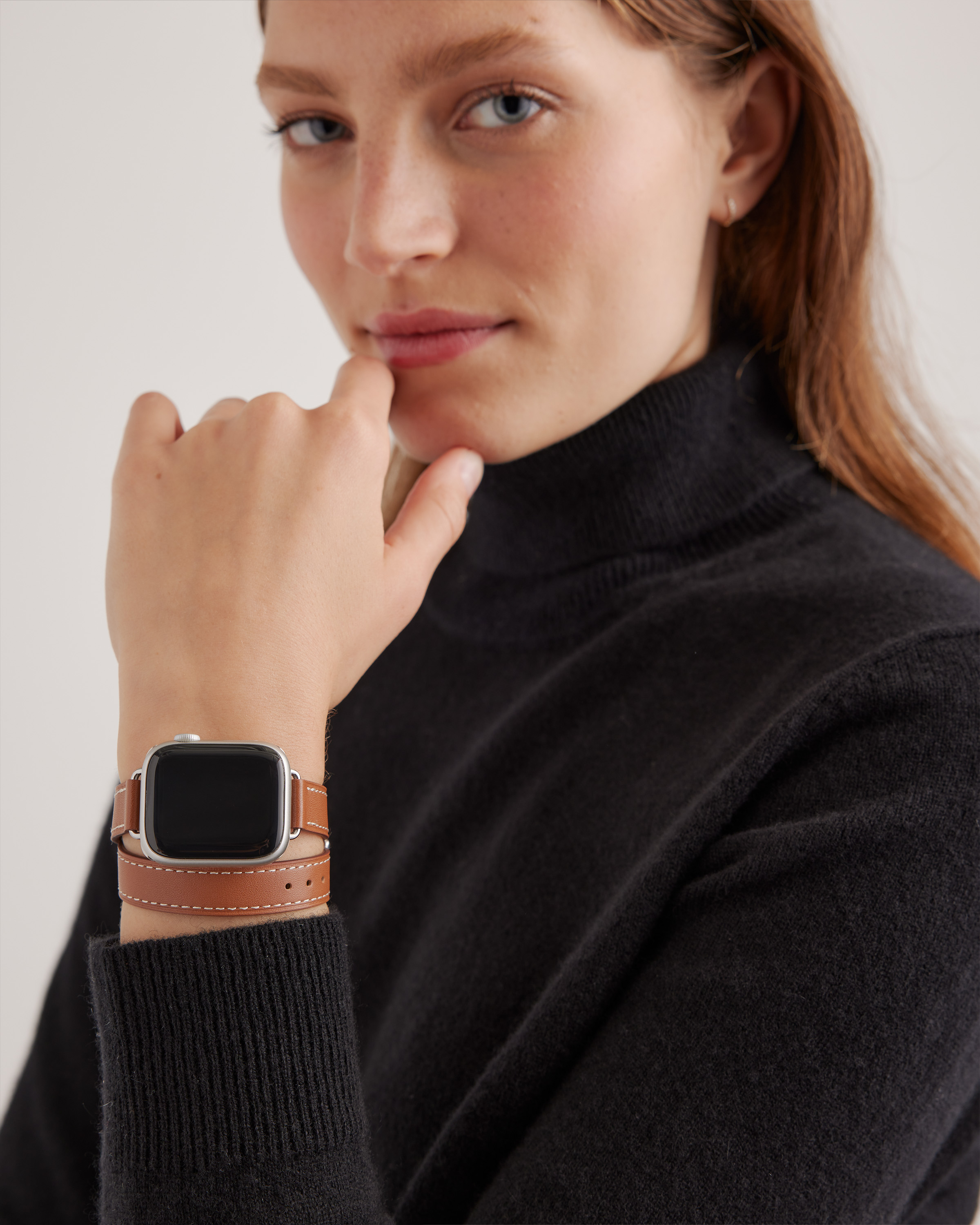 Leather Double Wrap Smartwatch Band — Image 8