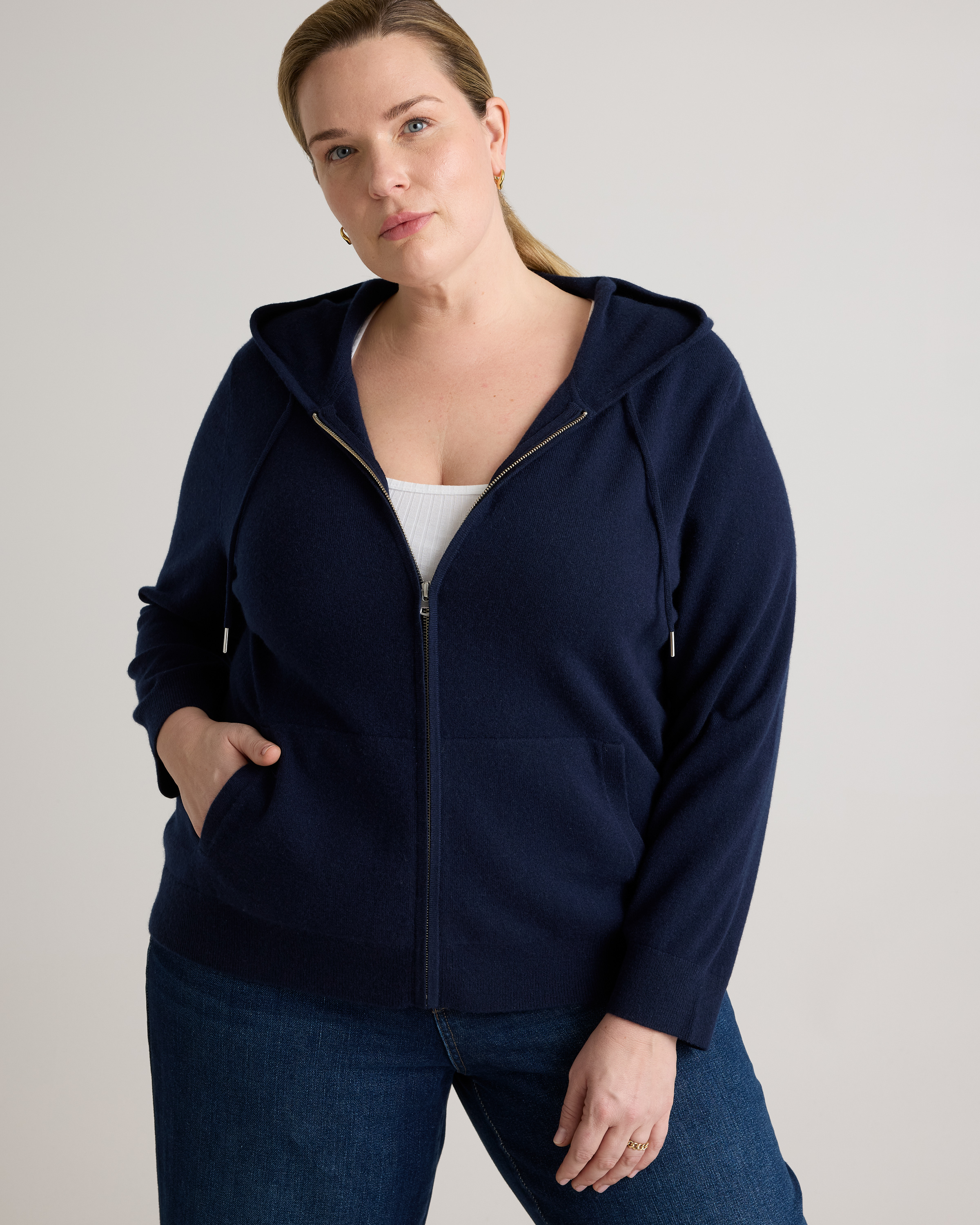 Mongolian Cashmere Full-Zip Hoodie — Image 8