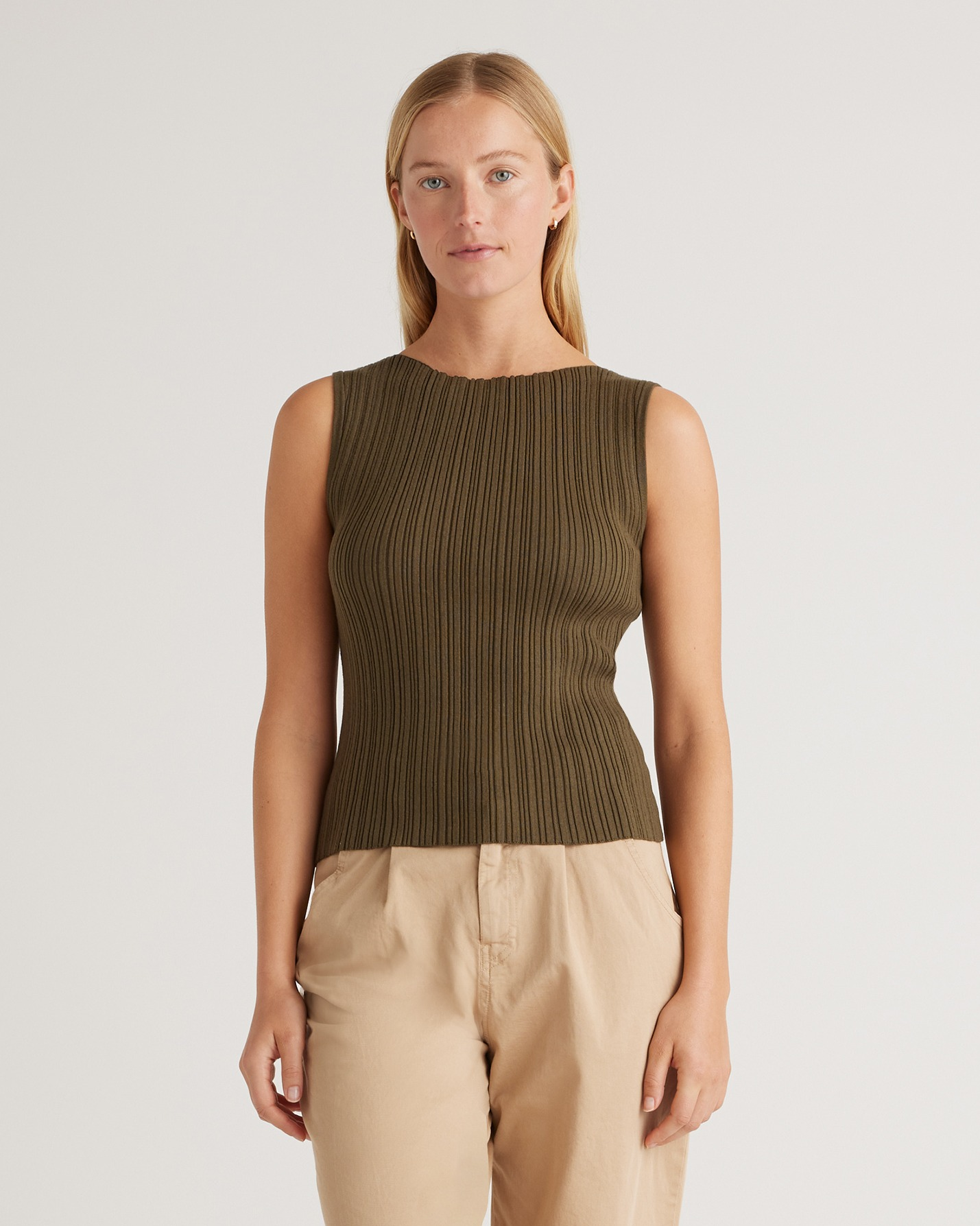 Cotton Cashmere Ribbed Tank — Image 21