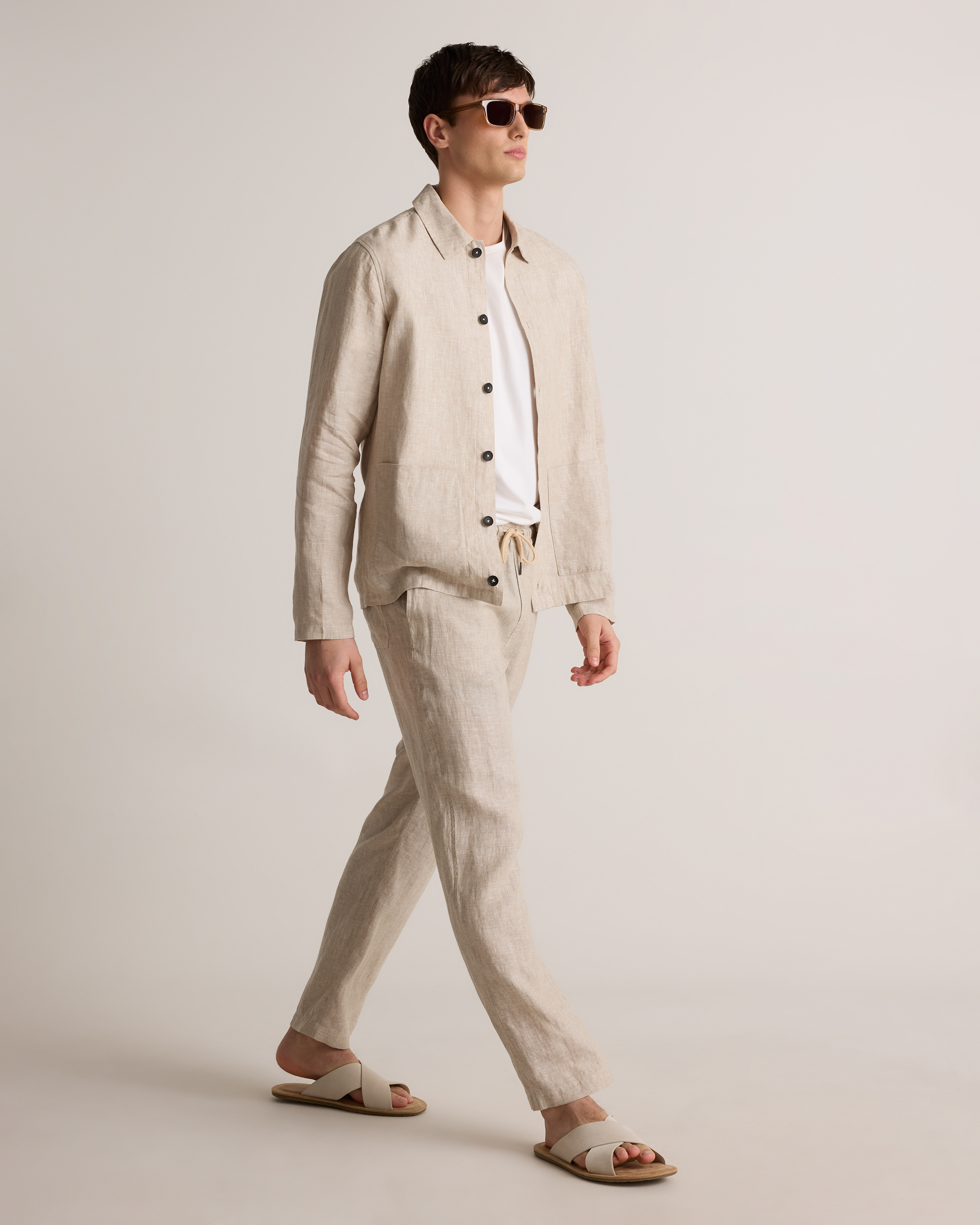 100% European Linen Drawstring Beach Pants — Image 11