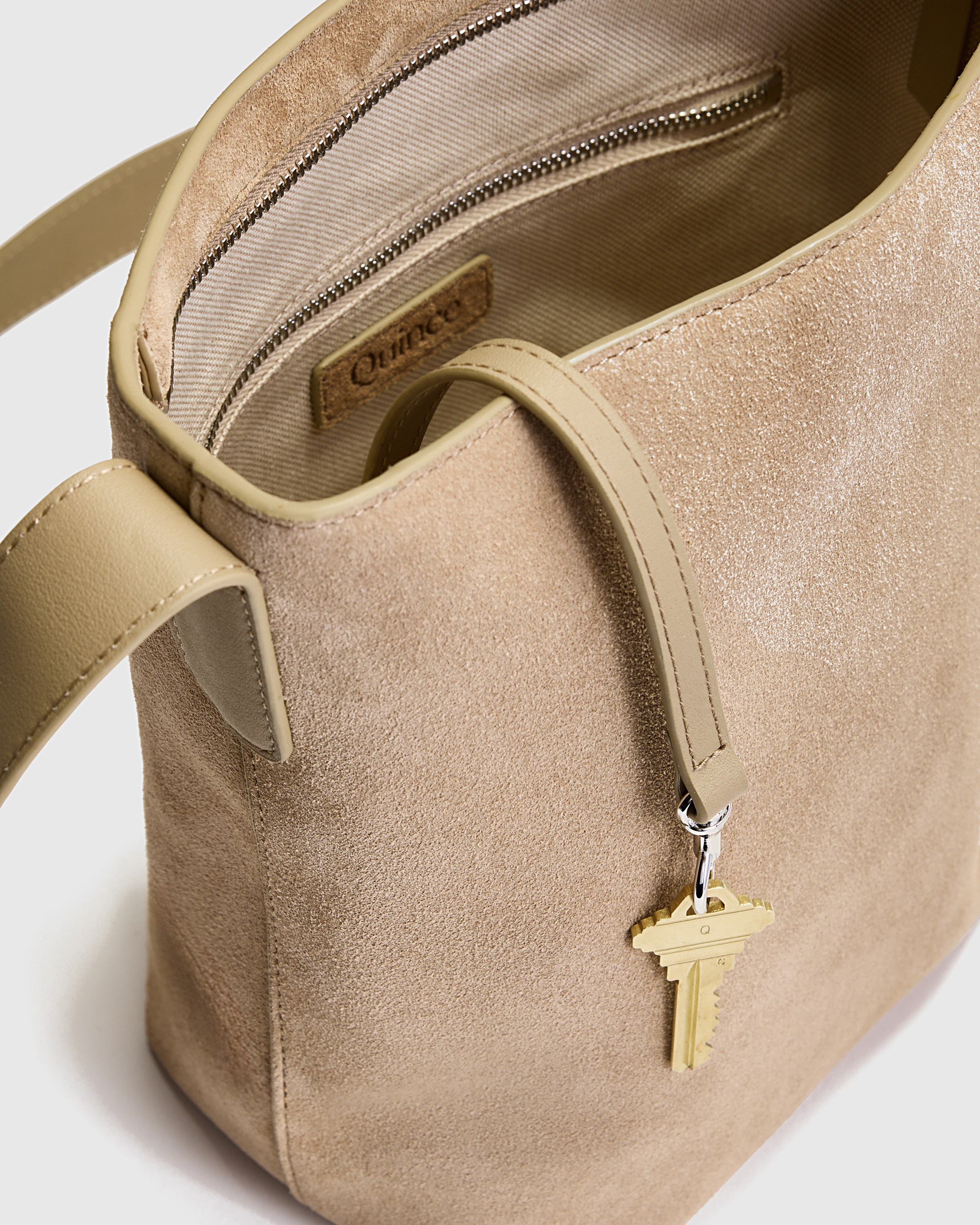 Italian Suede Bucket Crossbody — Image 3